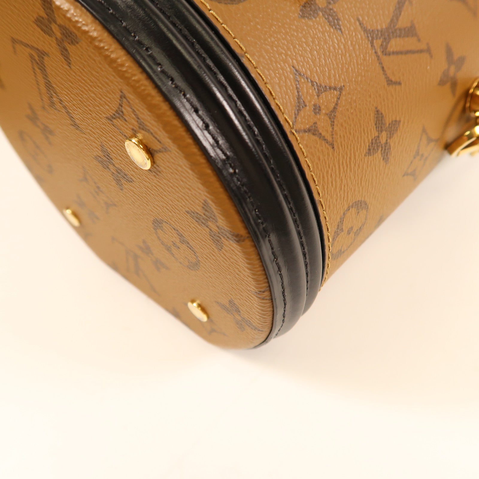 LOUIS VUITTON Monogram Reverse Cannes金扣手挽肩背兩用袋