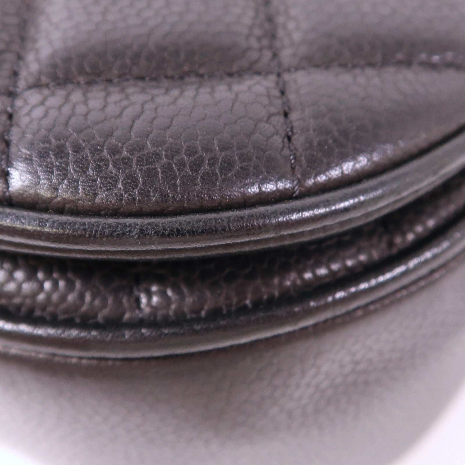 CHANEL 牛皮皮革Shoulder Bag銀扣鏈帶肩背袋