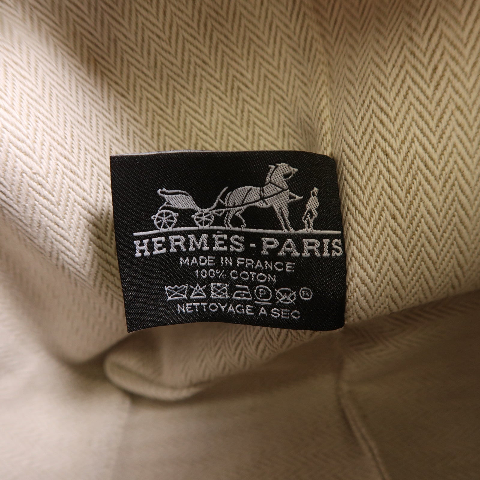 HERMES 帆布Bride A Brac GM銀扣手挽袋