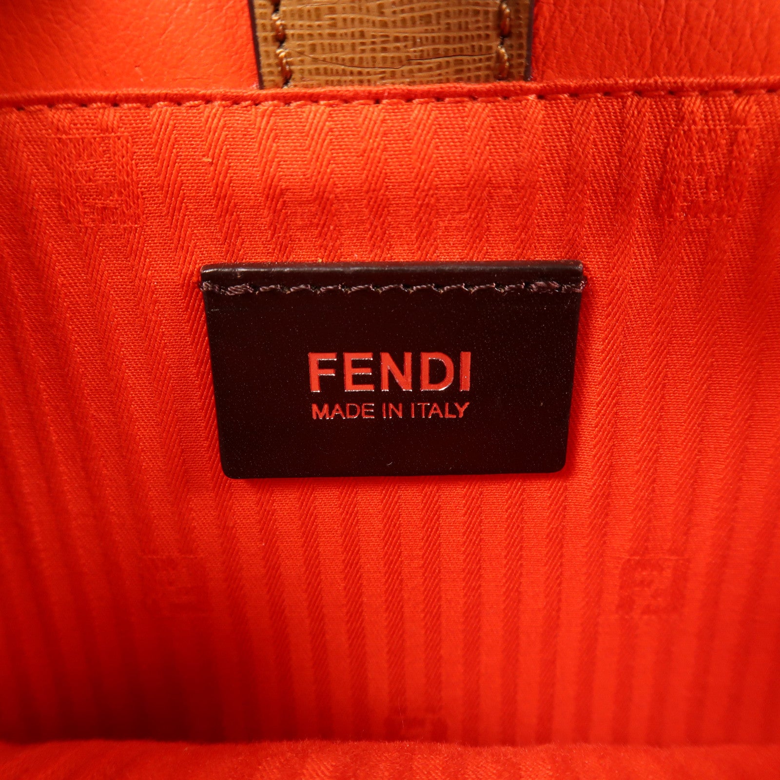FENDI 羊皮皮革2 Way Shoulder銀扣手挽肩背兩用袋