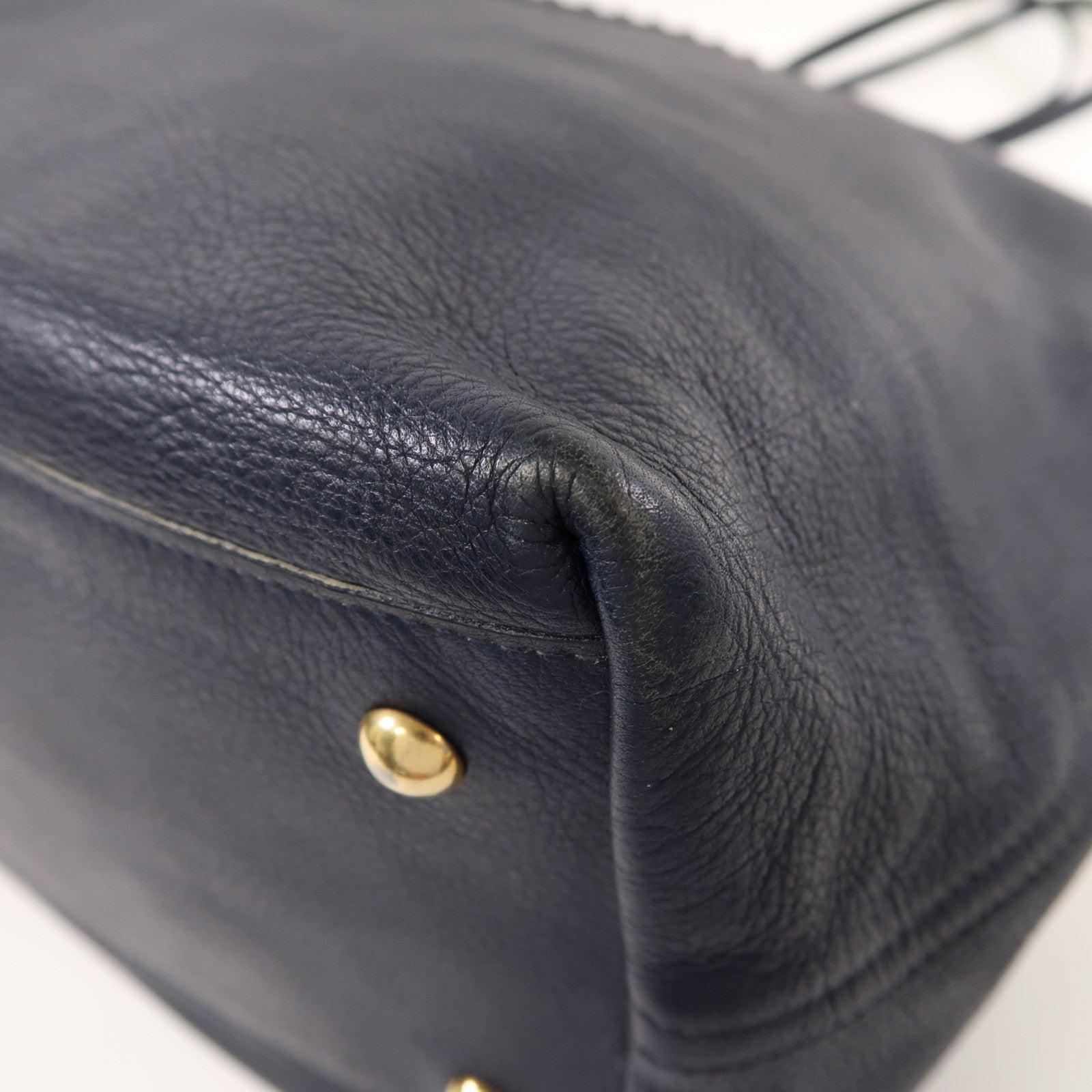 YVES SAINT LAURENT 牛皮皮革Shoulder Bag金扣肩背袋藍色