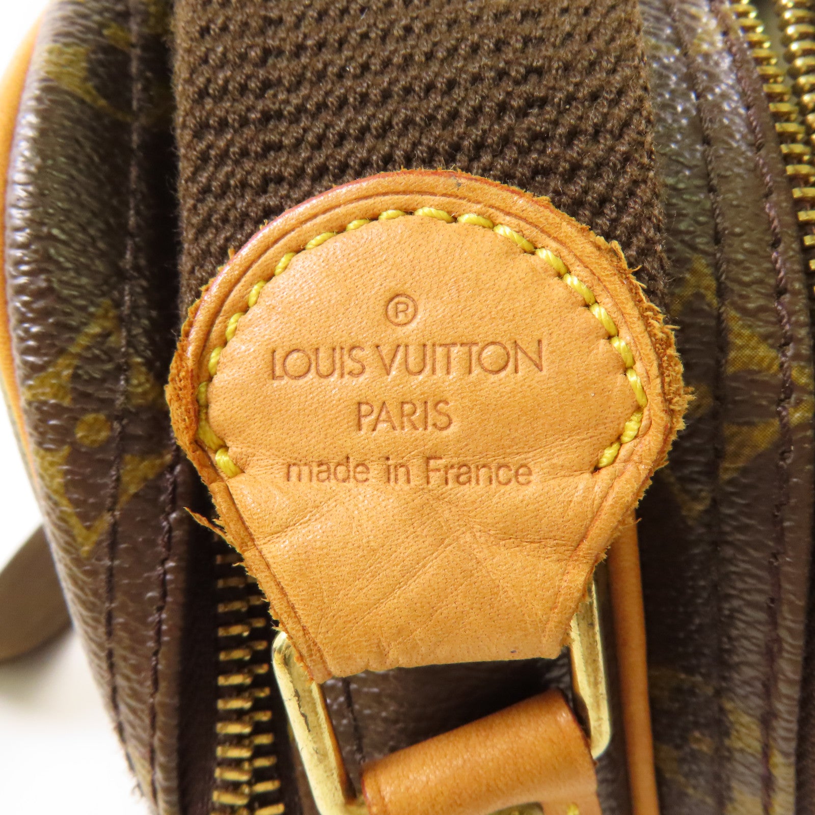 LOUIS VUITTON Monogram Reporter PM金扣肩背袋棕色