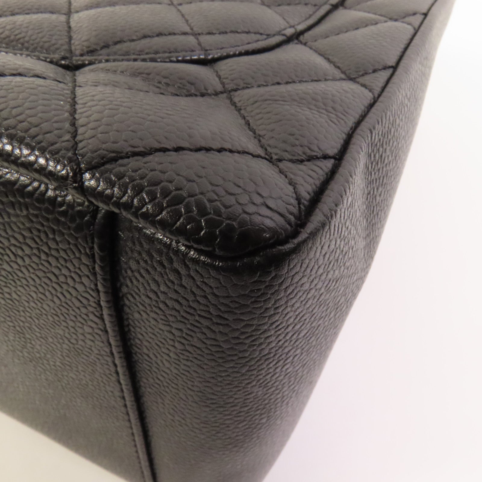CHANEL 牛皮皮革GST Grand Shopping Tote Bag金扣鏈帶肩背袋