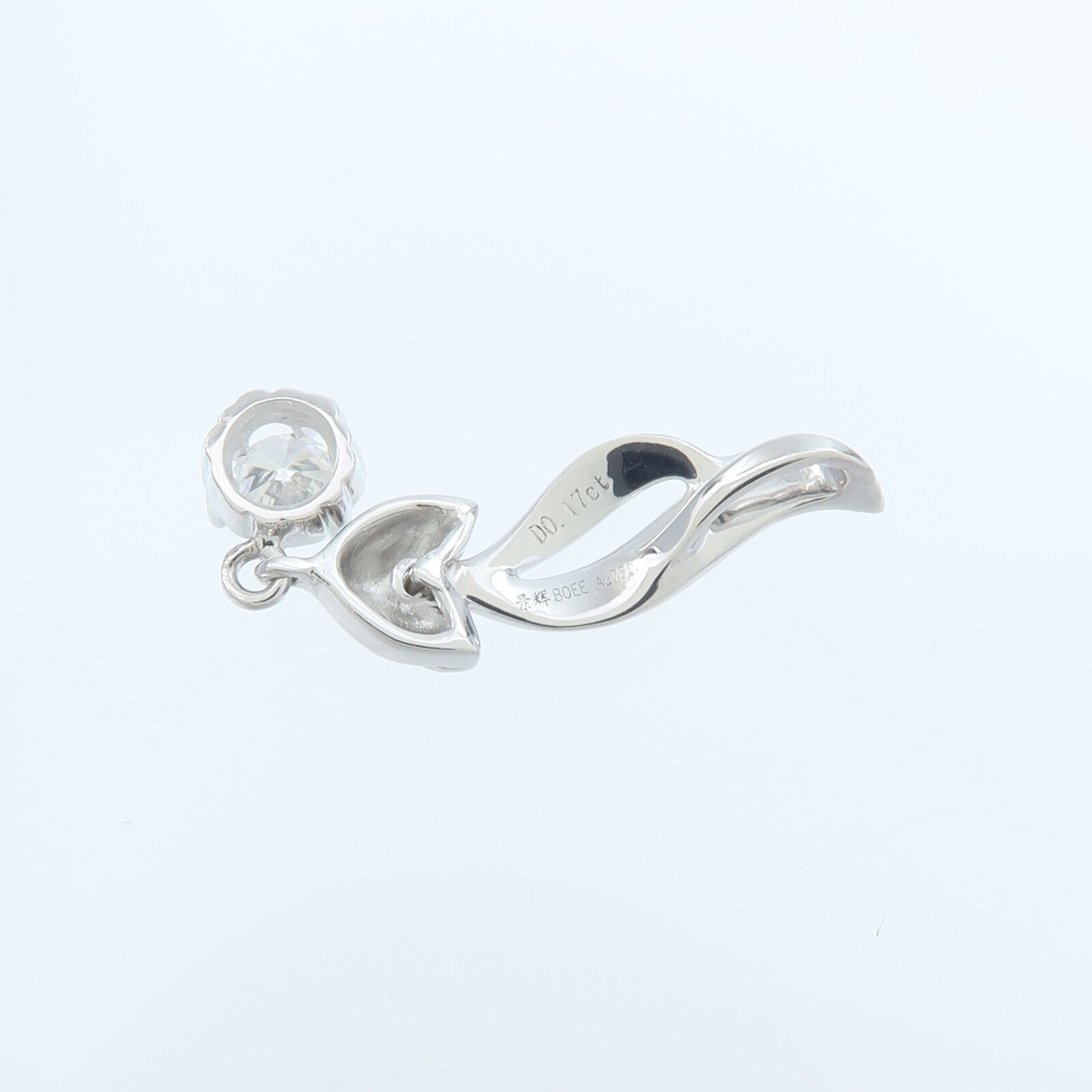 JEWELRY 18K白金Diamond Pendant Top鑽石吊墜
