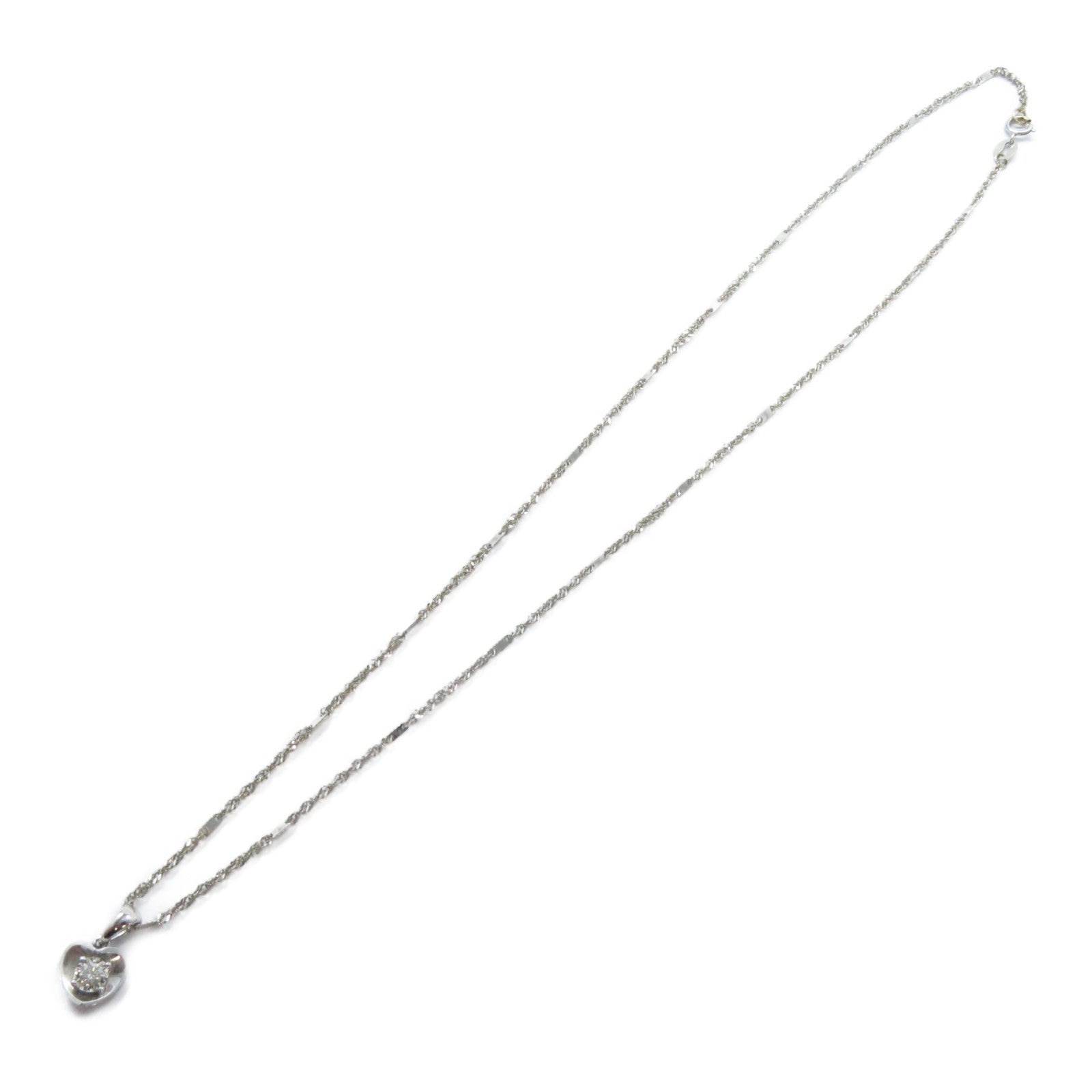 JEWELRY 18K白金Diamond Necklace 0.10ct鑽石項鍊