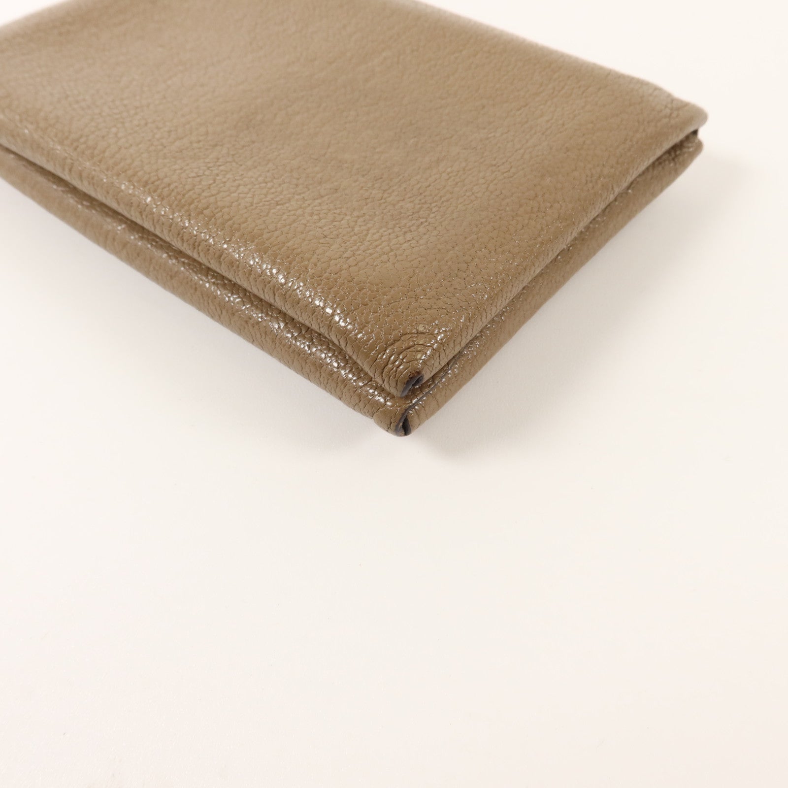 HERMES Chevre皮革Calvi Duo Compact Card Holder卡片套Etoupe