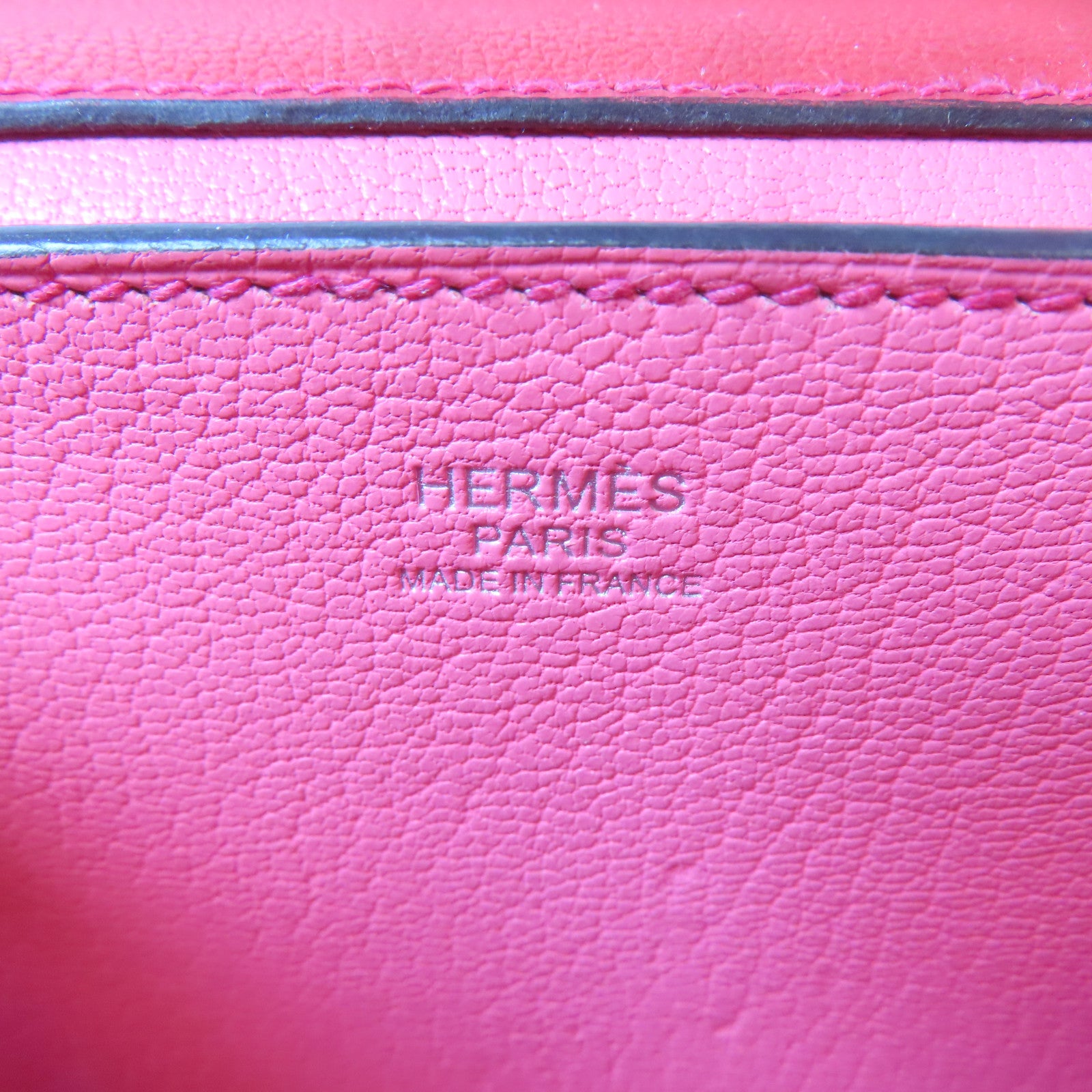 HERMES 【清倉大減價】Evercolor皮革Opli 24銀扣肩背袋法拉利紅色