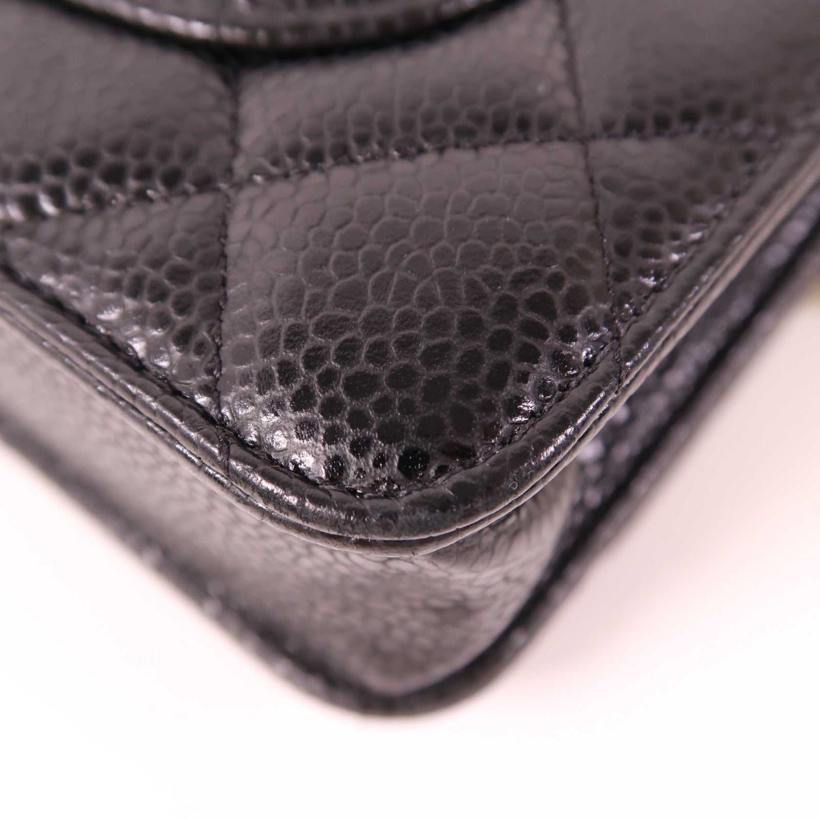 CHANEL 牛皮皮革Classic WOC金扣鏈帶肩背袋