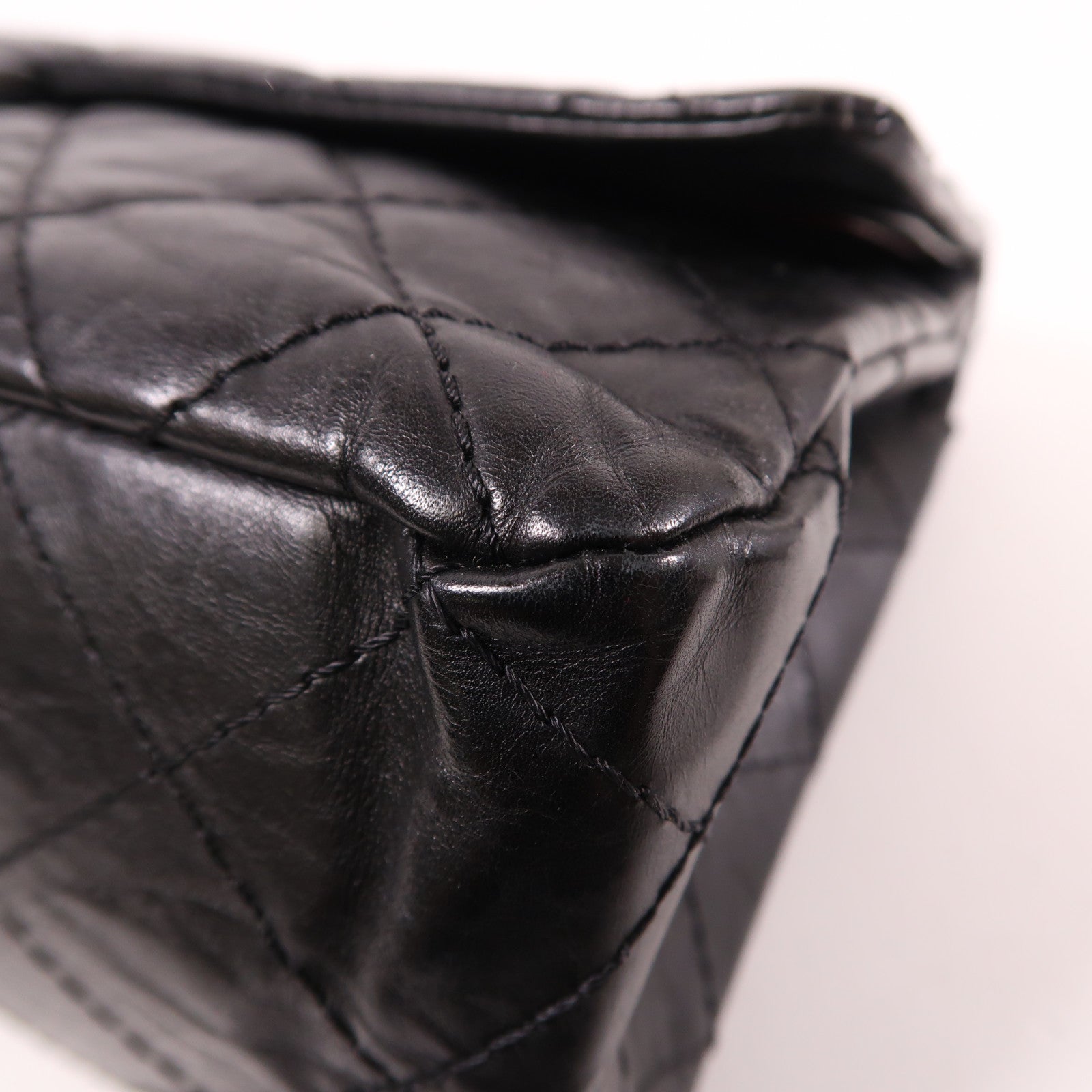 CHANEL 【激減優惠】牛皮皮革2.55 Jumbo銀扣鏈帶肩背袋