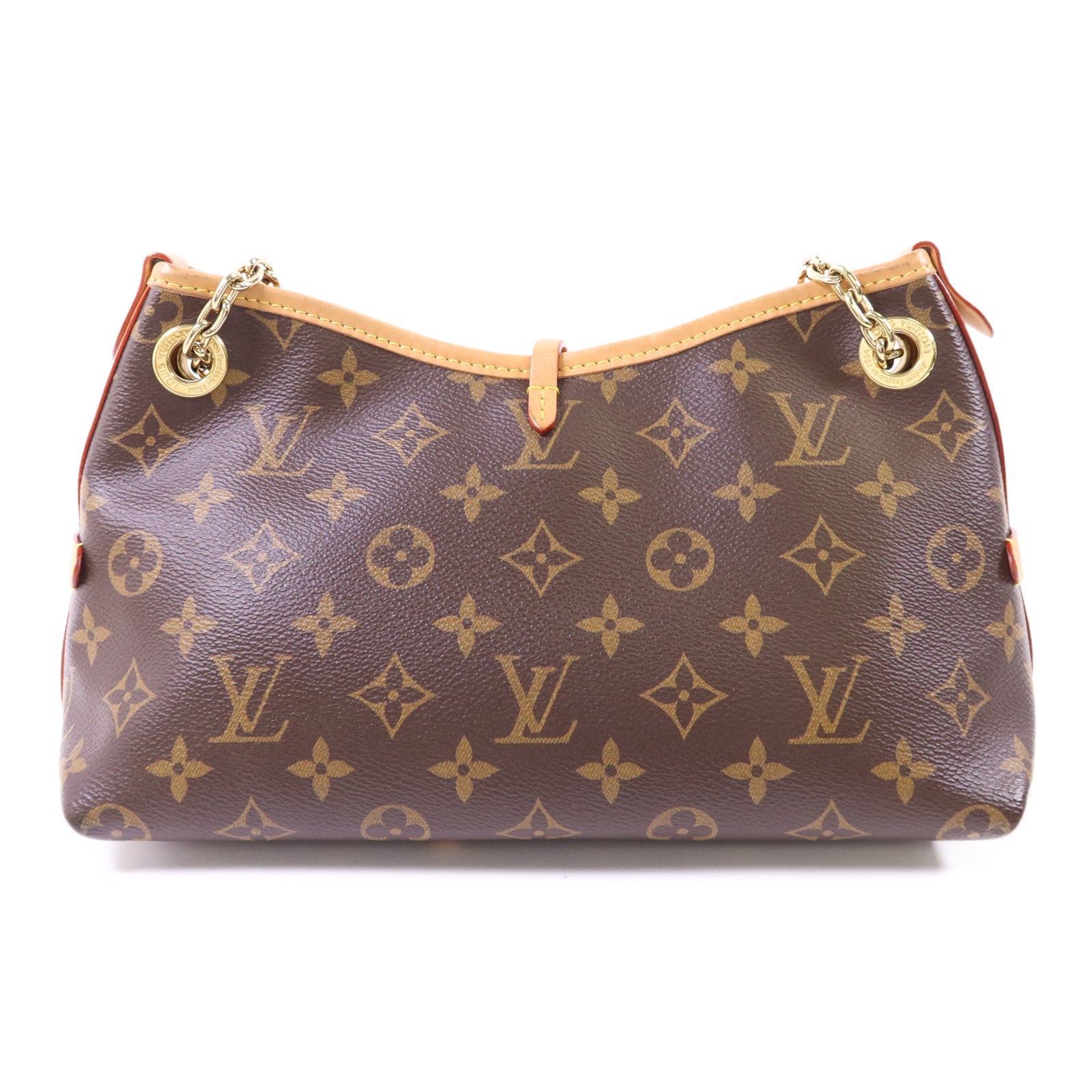 LOUIS VUITTON Monogram CarryAll BB金扣鏈帶肩背袋