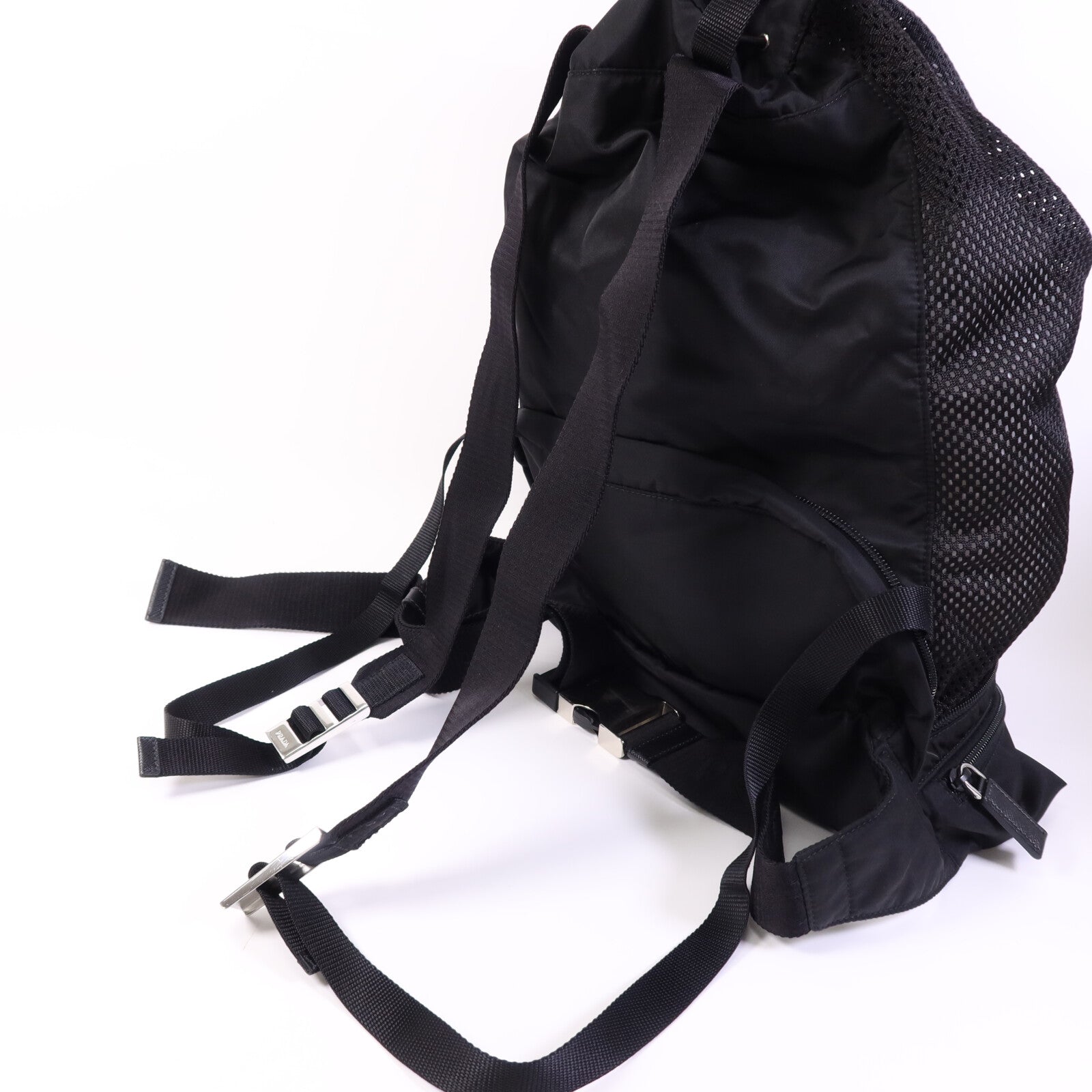 PRADA 尼龍Re-Nylon BackPack銀扣背包
