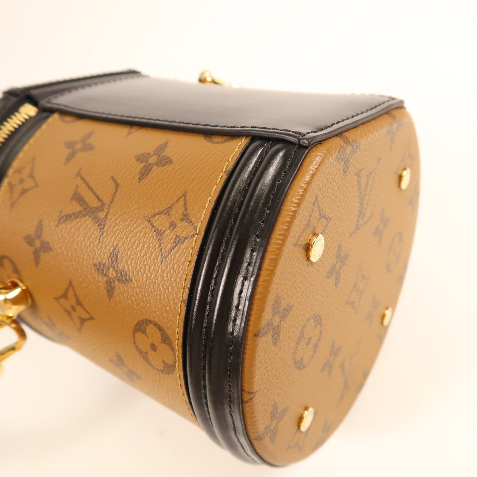 LOUIS VUITTON Monogram Reverse Cannes金扣手挽肩背兩用袋