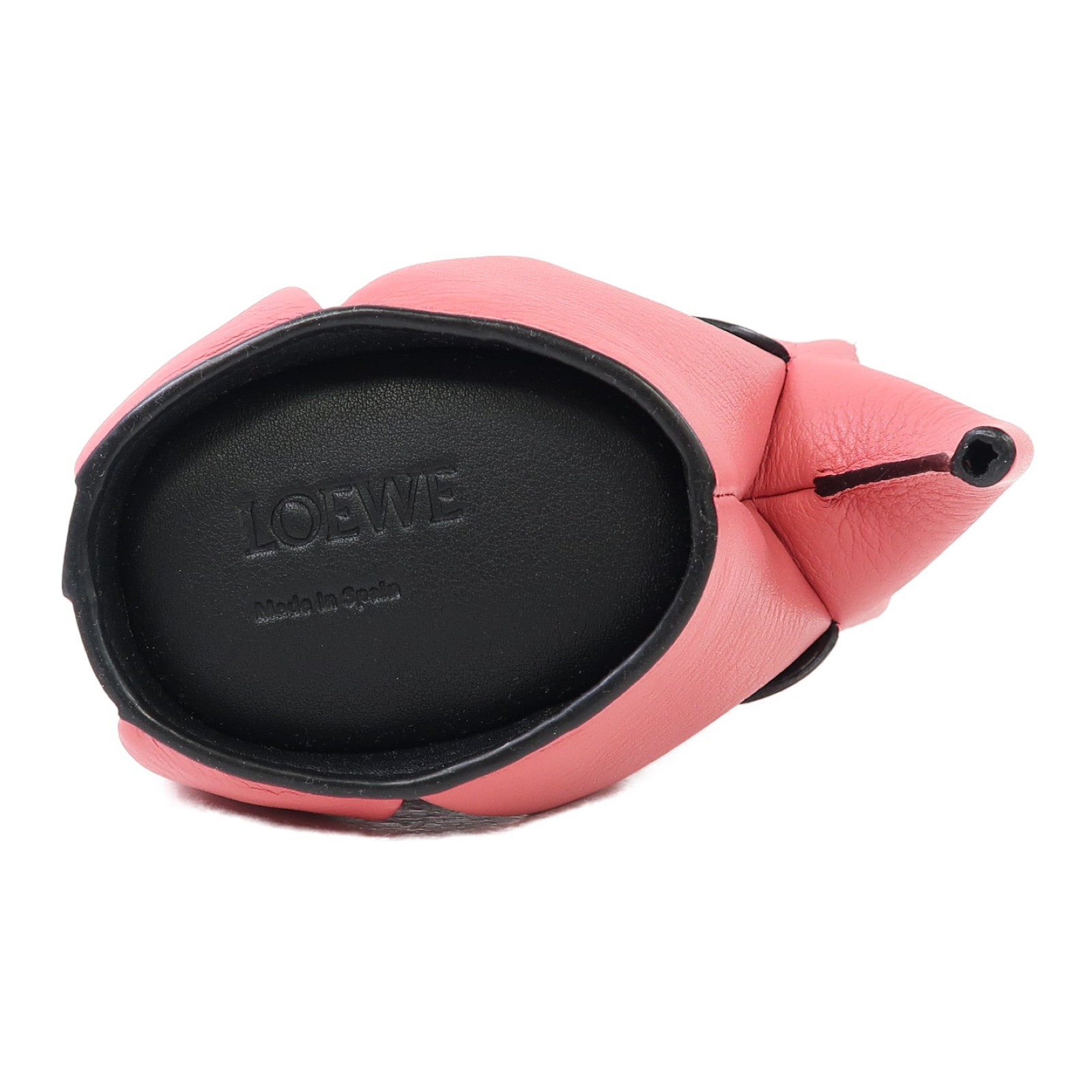 LOEWE 牛皮皮革Elephant Chain Bag銀扣鏈帶肩背袋粉紅色