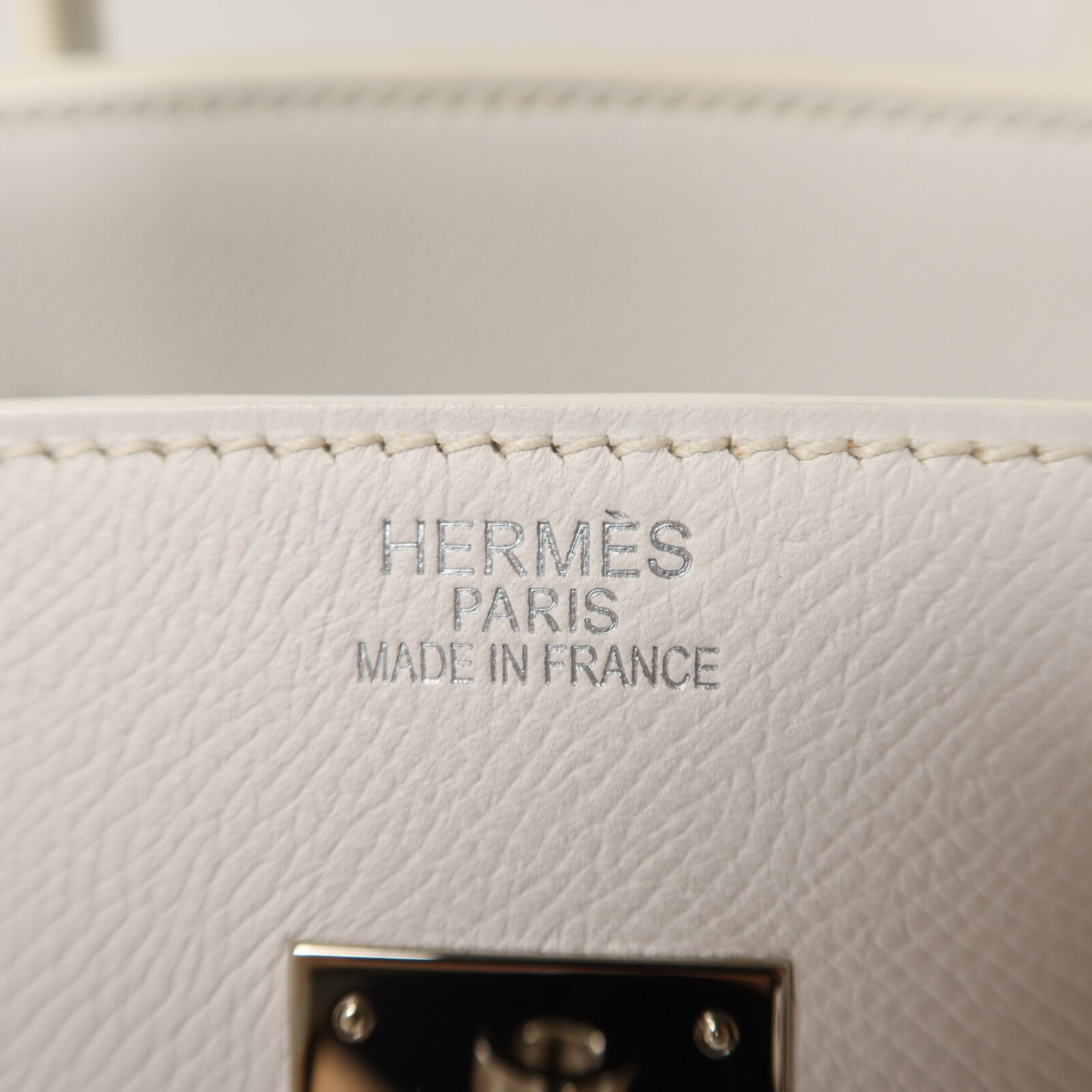 HERMES Epsom皮革Birkin 35手挽袋Blanc