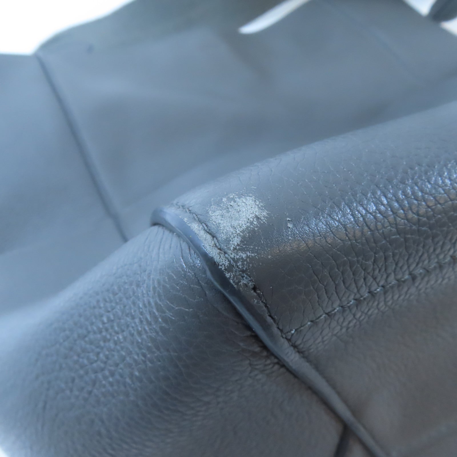 CELINE 牛皮皮革Shoulder Bag金扣肩背袋灰色
