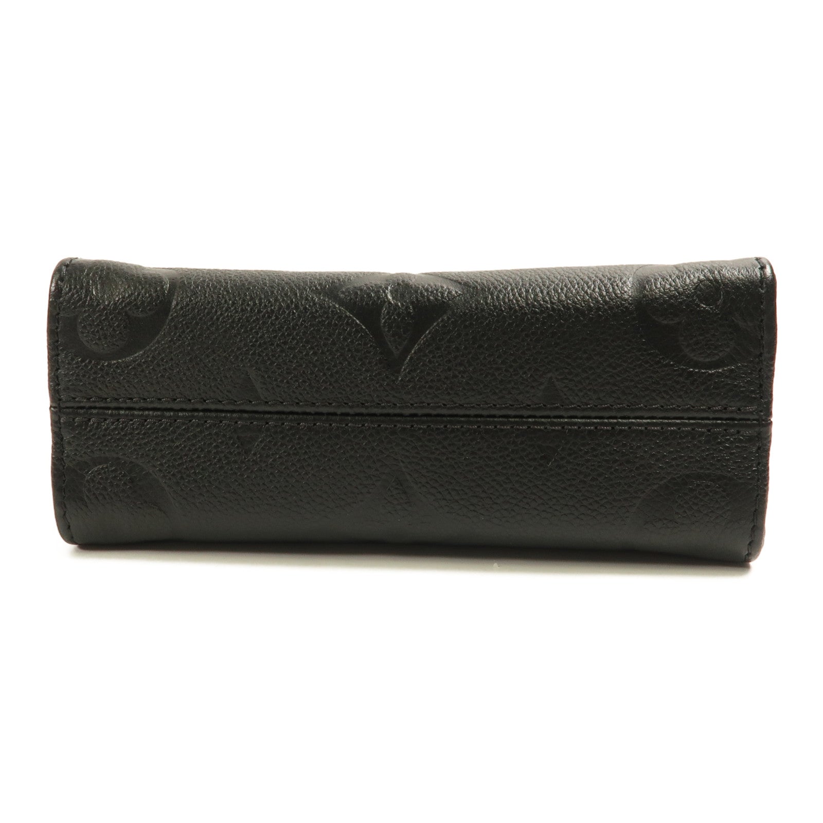 LOUIS VUITTON Monogram Empreinte On The Go BB金扣手挽肩背兩用袋黑色