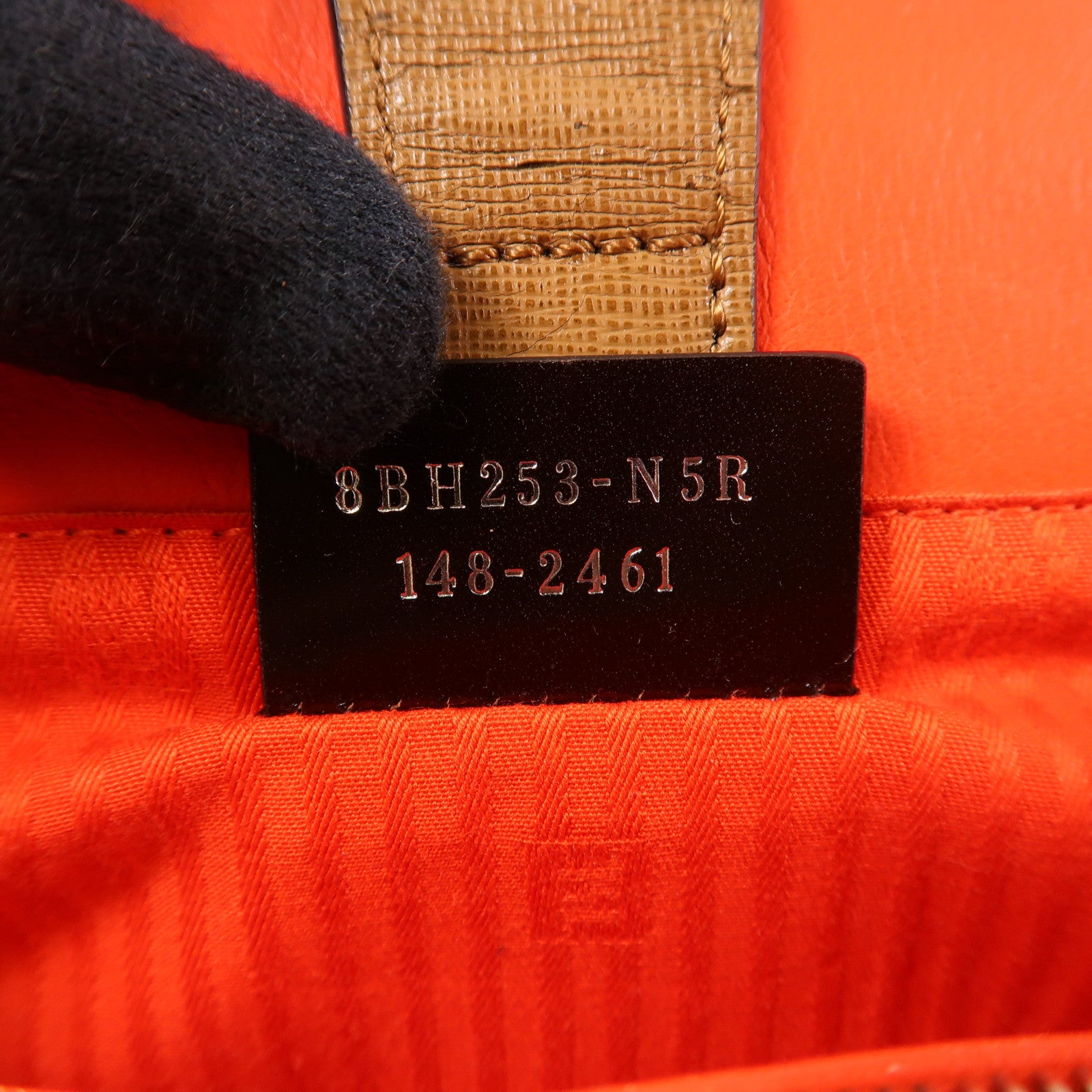 FENDI 羊皮皮革2 Way Shoulder銀扣手挽肩背兩用袋