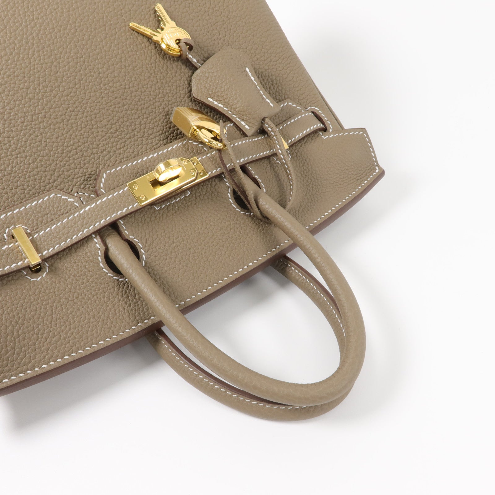 HERMES Togo皮革Birkin 25手挽袋Etoupe