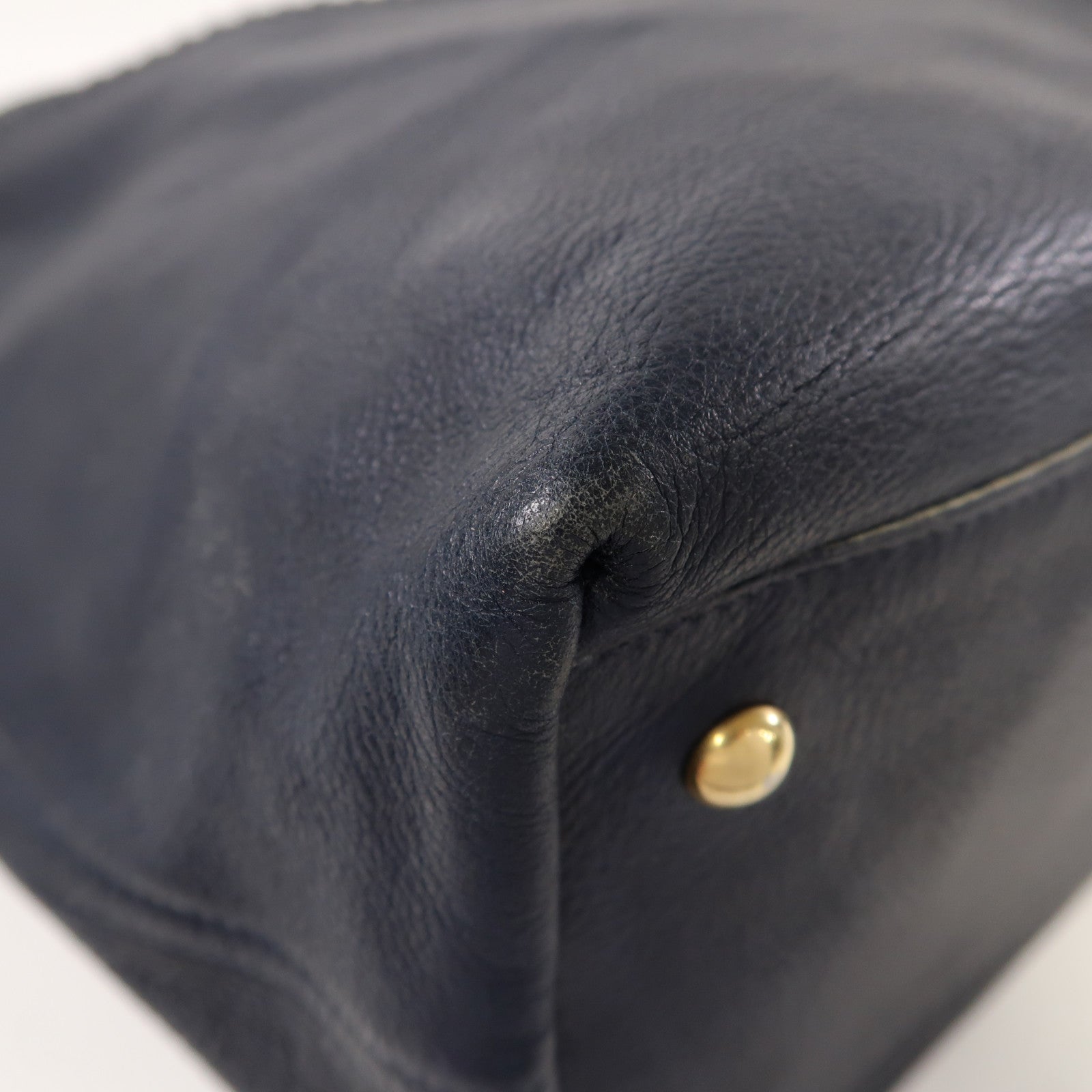 YVES SAINT LAURENT 牛皮皮革Shoulder Bag金扣肩背袋藍色