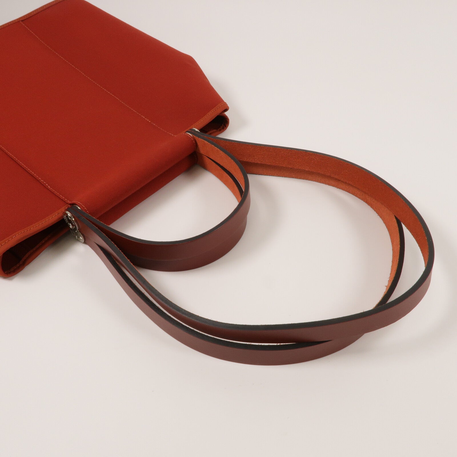 HERMES 帆布Cabag PM手挽肩背兩用袋Roue Venitien/RougeH