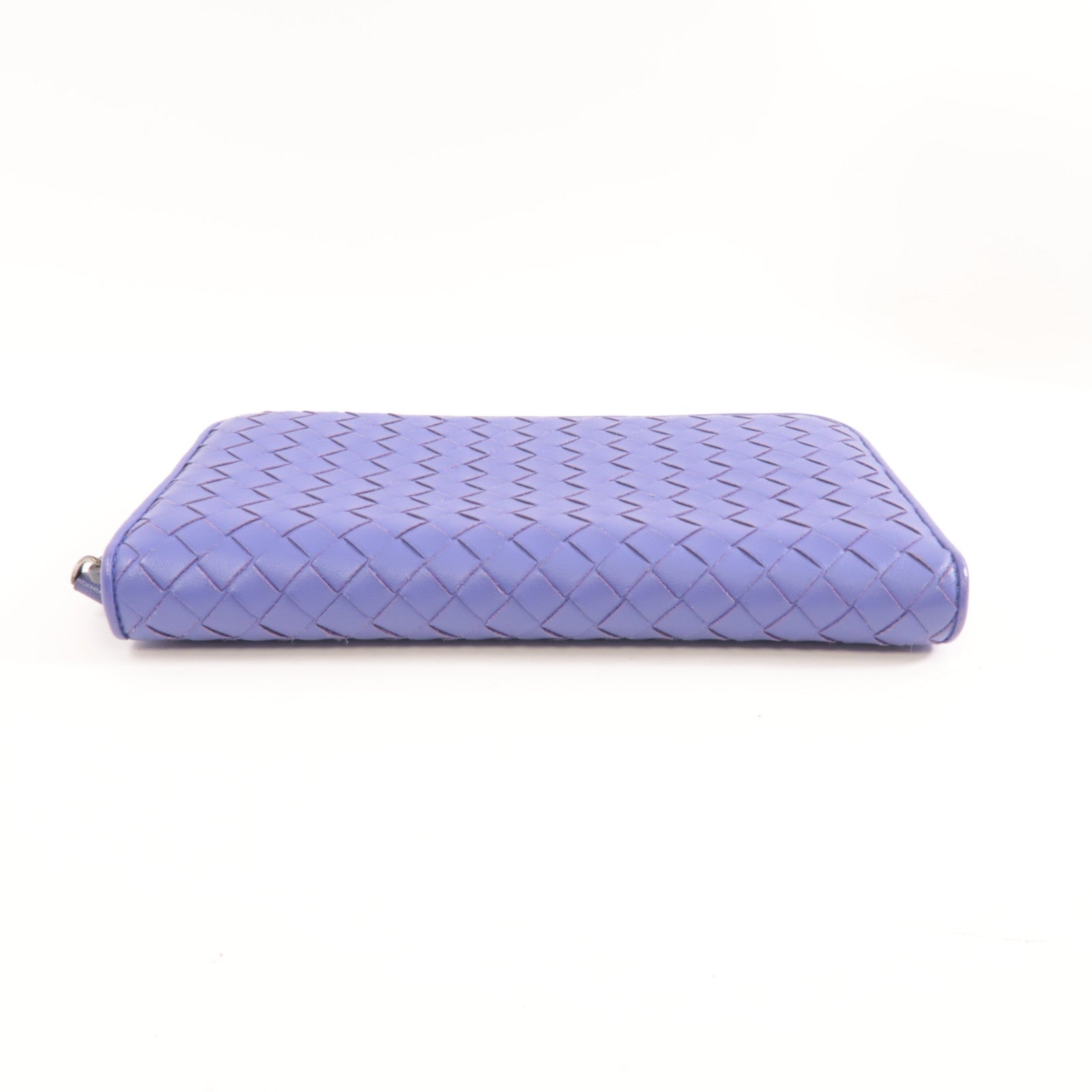 BOTTEGA VENETA 【激減優惠】織紋皮革Zipped Long Wallet長錢包紫色