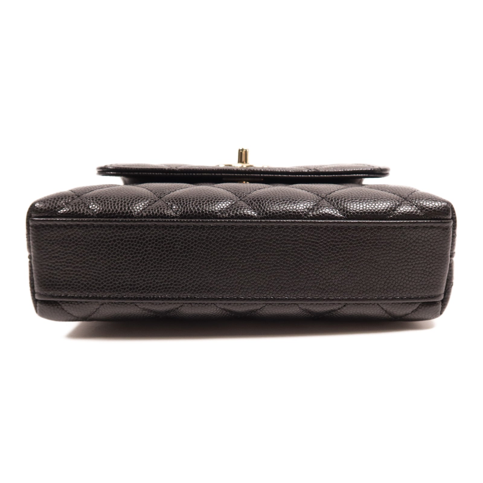 CHANEL 牛皮皮革Mirco Coco Handle金扣鏈帶肩背袋