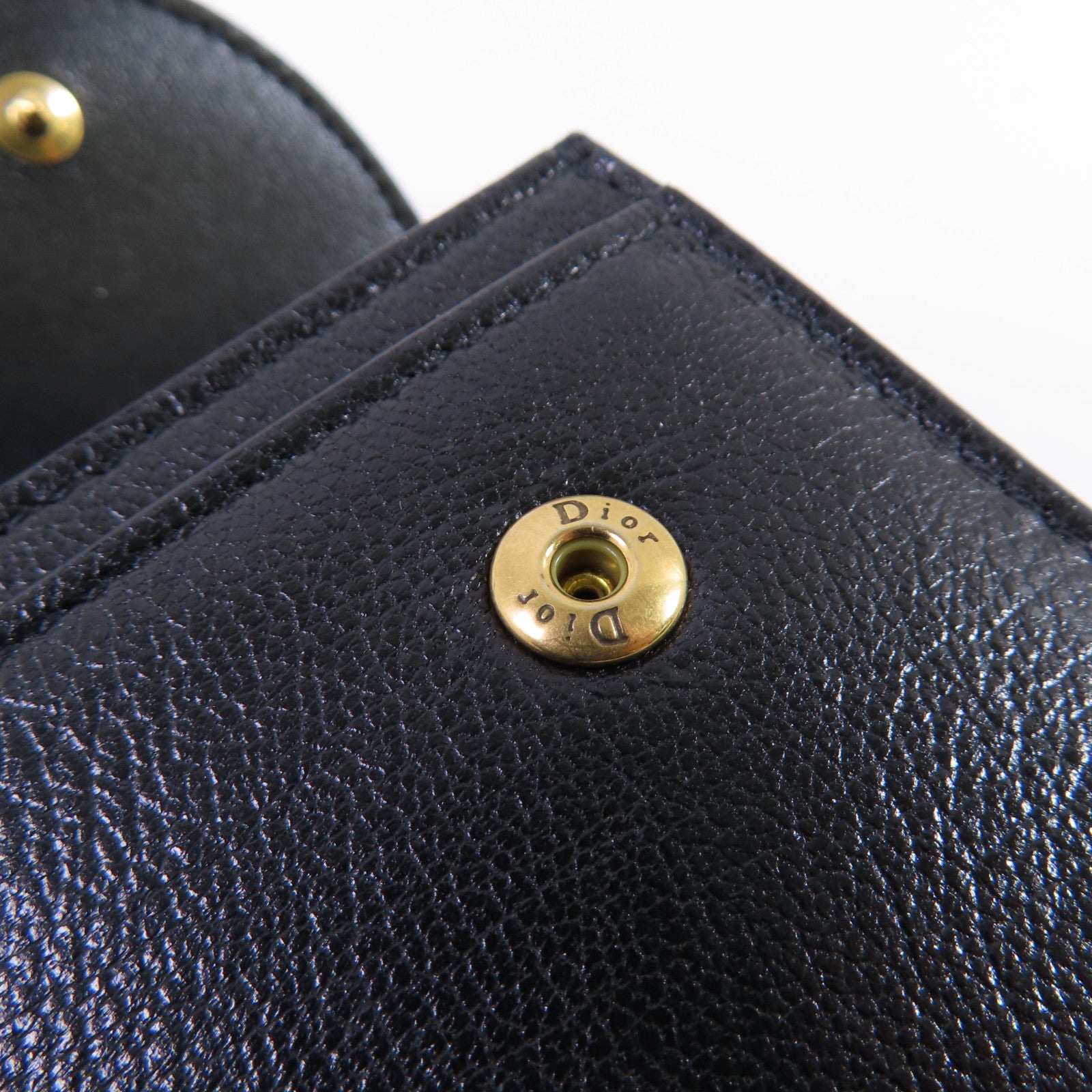 Dior 牛皮皮革Saddle Long Wallet With Chain Shoulder Bag金扣錢包肩背袋黑色
