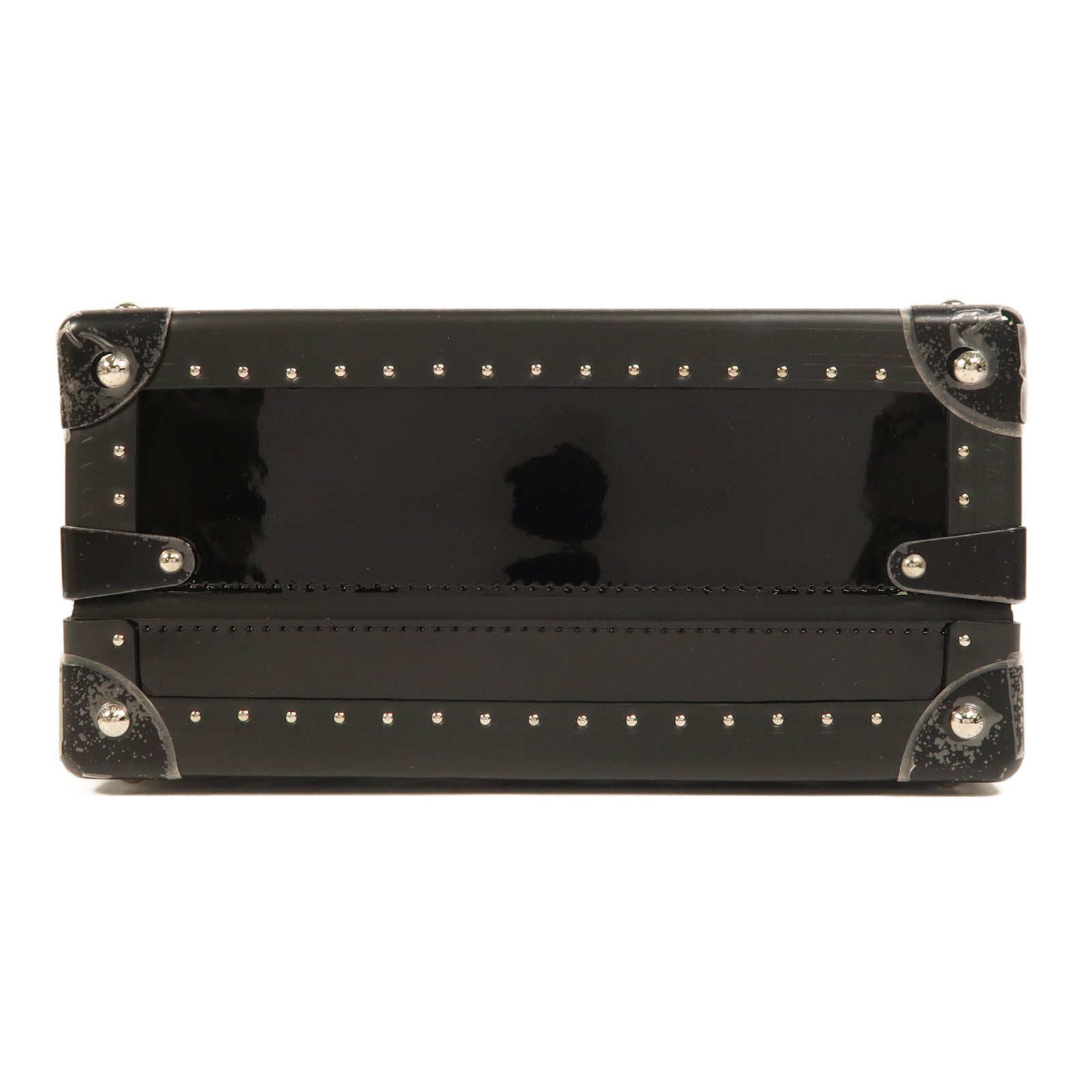 LOUIS VUITTON 牛皮皮革/PVC Petite Valise銀扣手挽肩背兩用袋