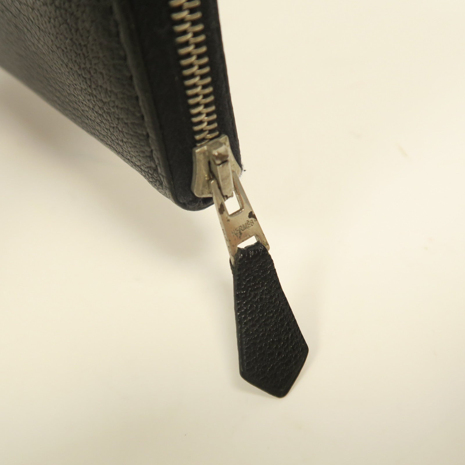 HERMES **【激減優惠】Chevre皮革Azap Long銀扣長錢包黑色