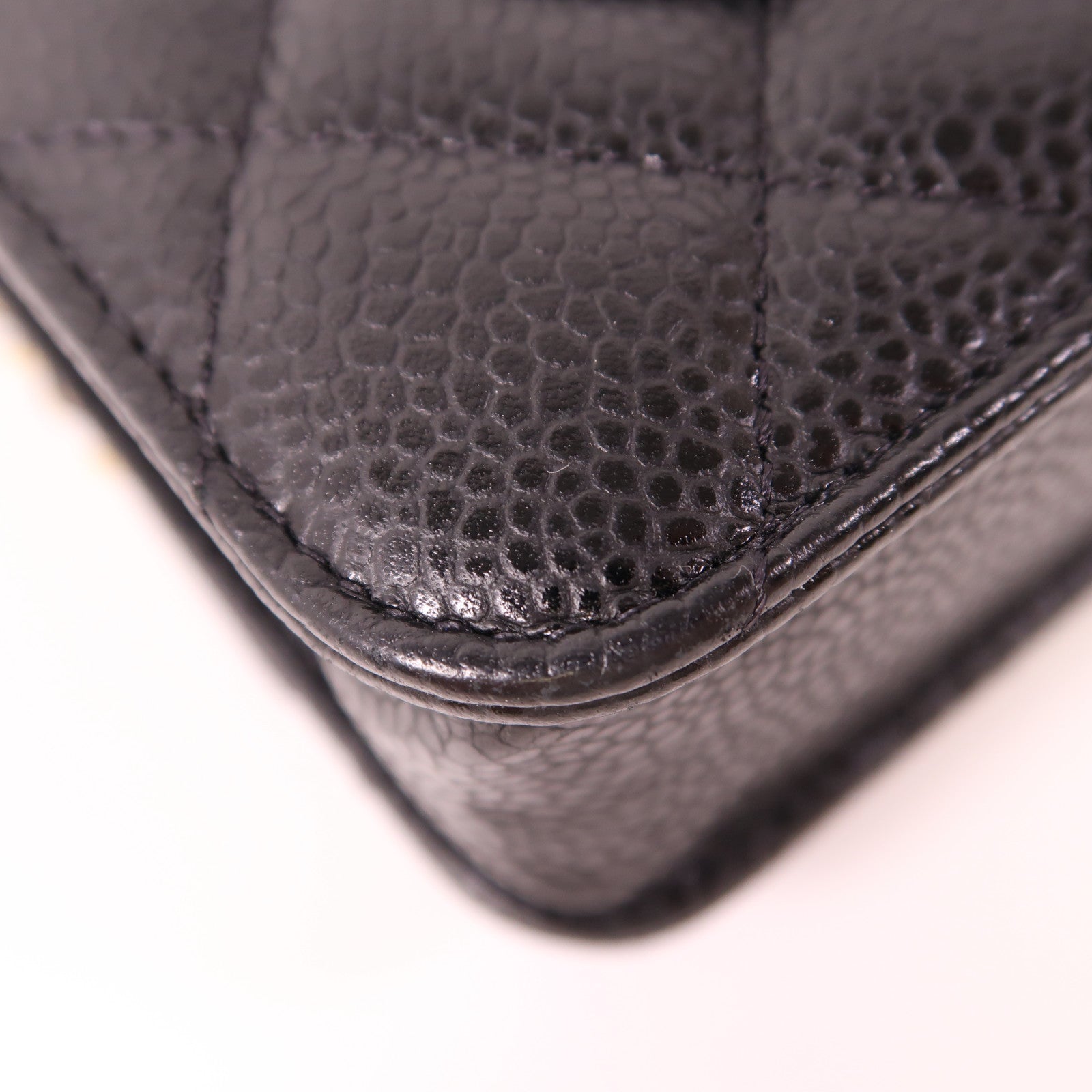 CHANEL 牛皮皮革Classic WOC金扣鏈帶肩背袋