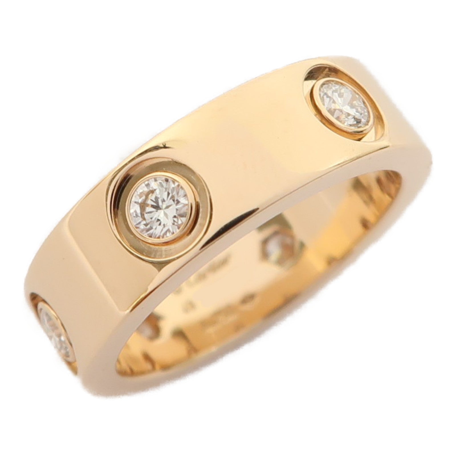 CARTIER 18K玫瑰金Love Ring戒指US#4.75 #49