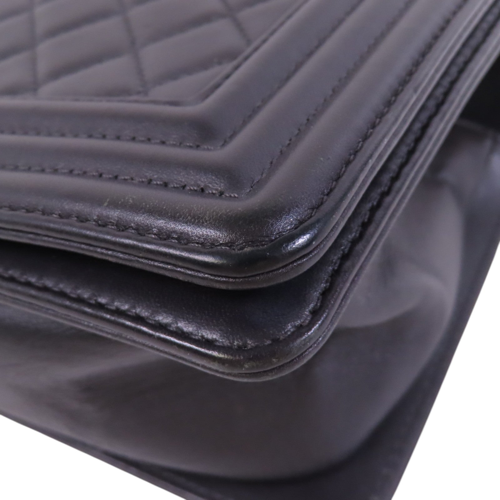 CHANEL 【激減優惠】牛皮皮革Boy Chanel 25金扣鏈帶肩背袋