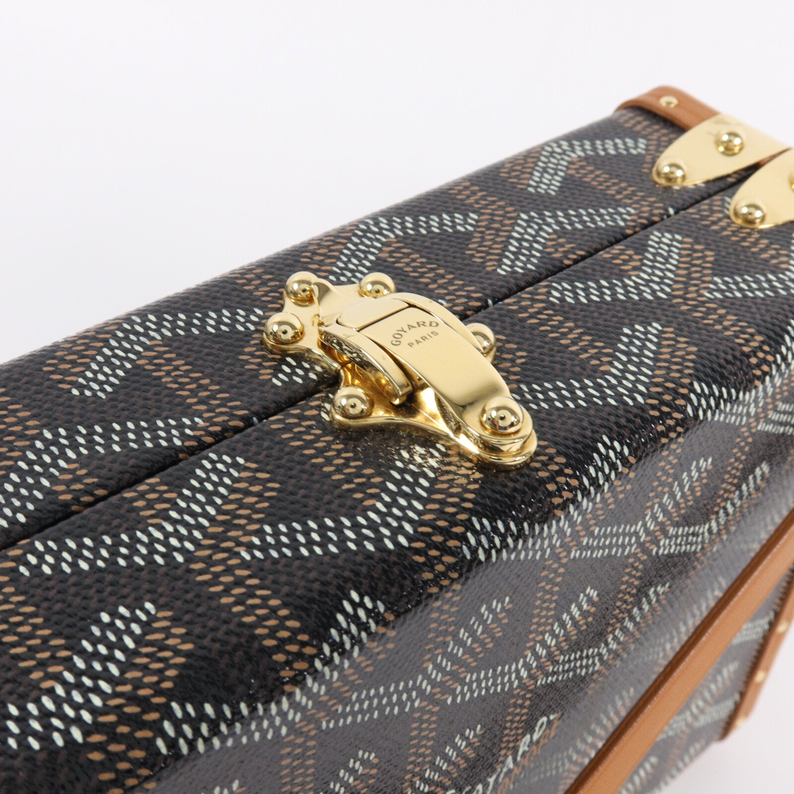 GOYARD 牛皮皮革/塗層帆布Minaudiere肩背袋