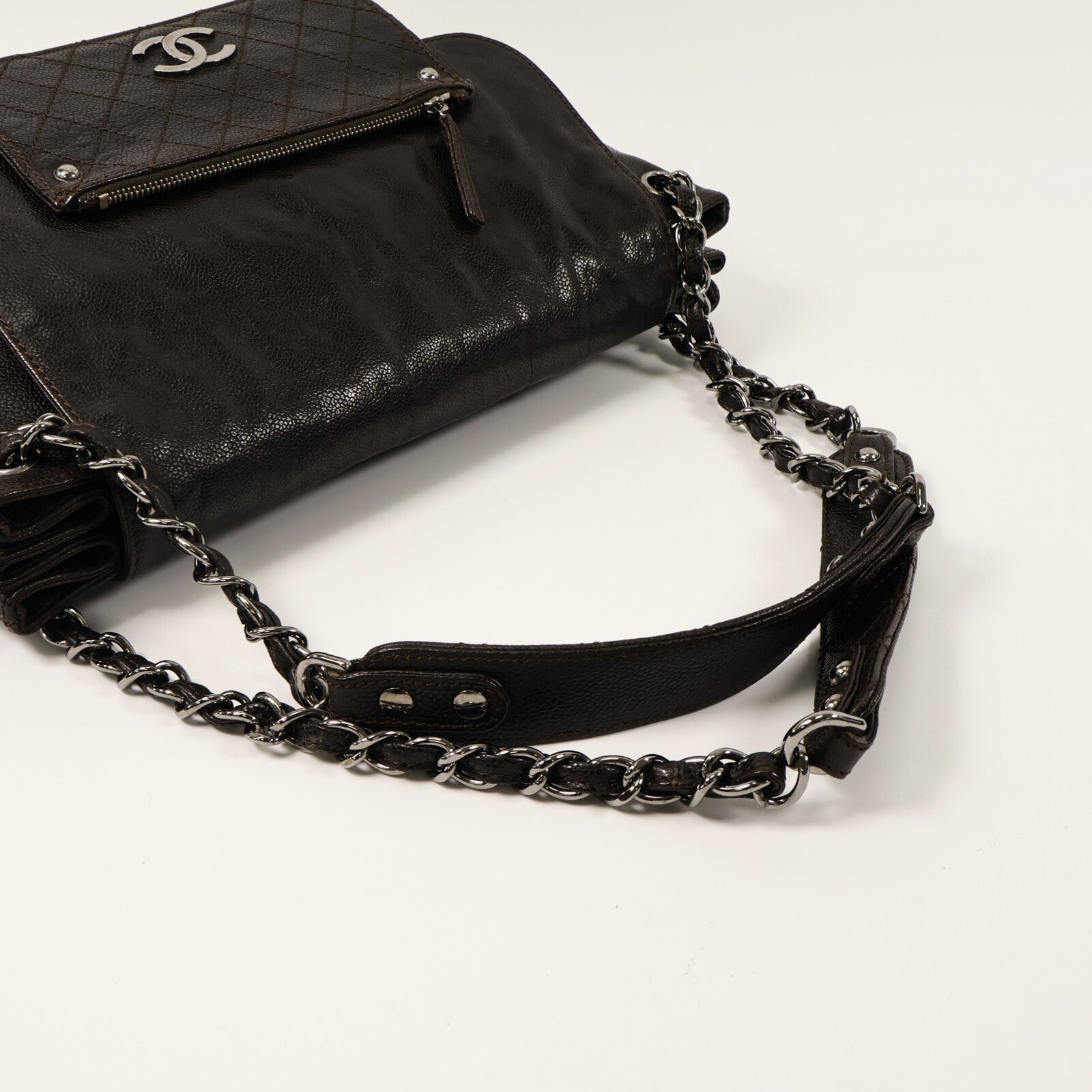 CHANEL 牛皮皮革Pocket In The City肩背袋