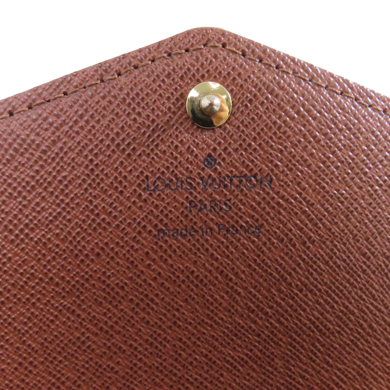 LOUIS VUITTON Monogram Sarah Wallet金扣長錢包啡色