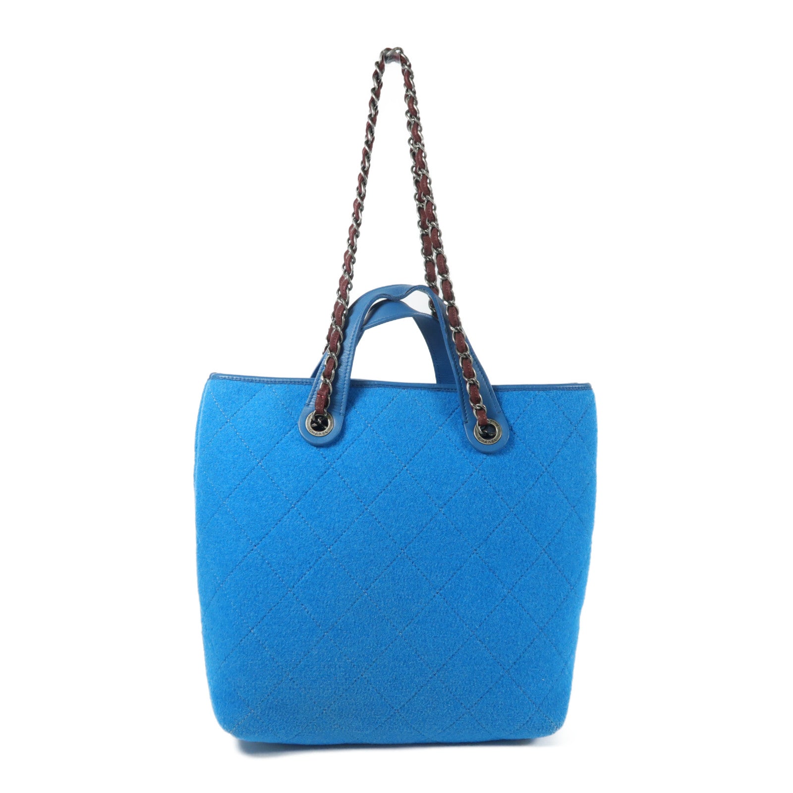 CHANEL 羊毛Chain Shoulder鏈帶手挽肩背兩用袋