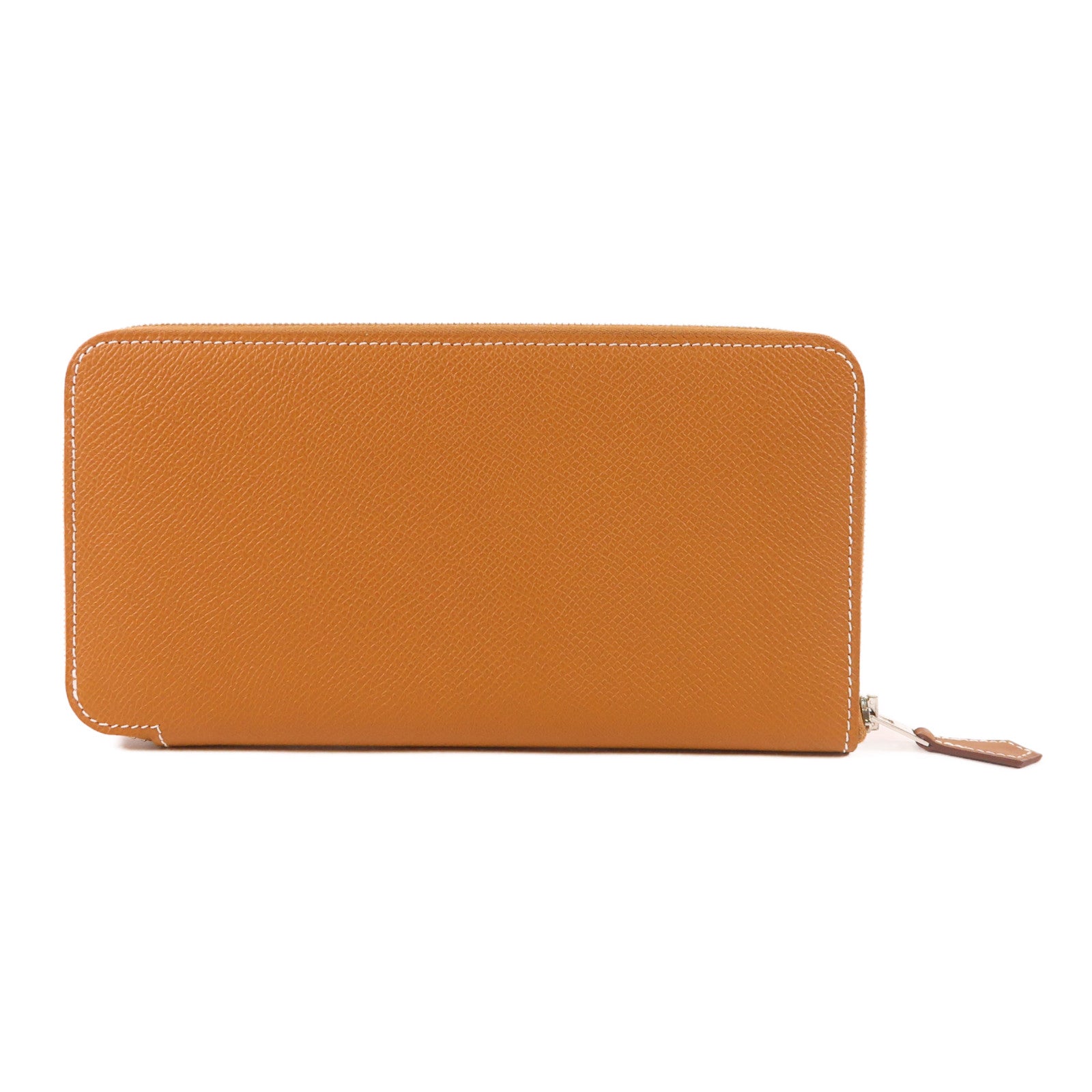HERMES Epsom皮革Silk-In Wallet銀扣長錢包Gold