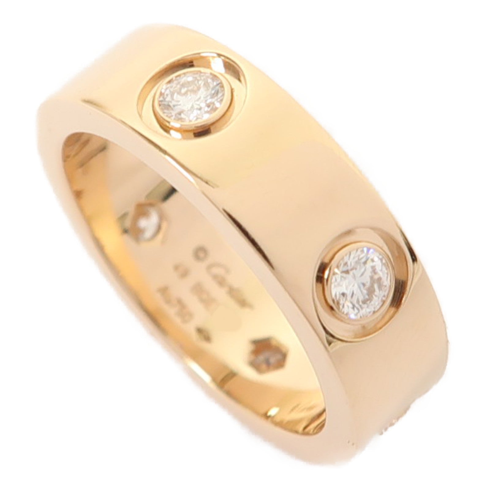 CARTIER 18K玫瑰金Love Ring戒指US#4.75 #49