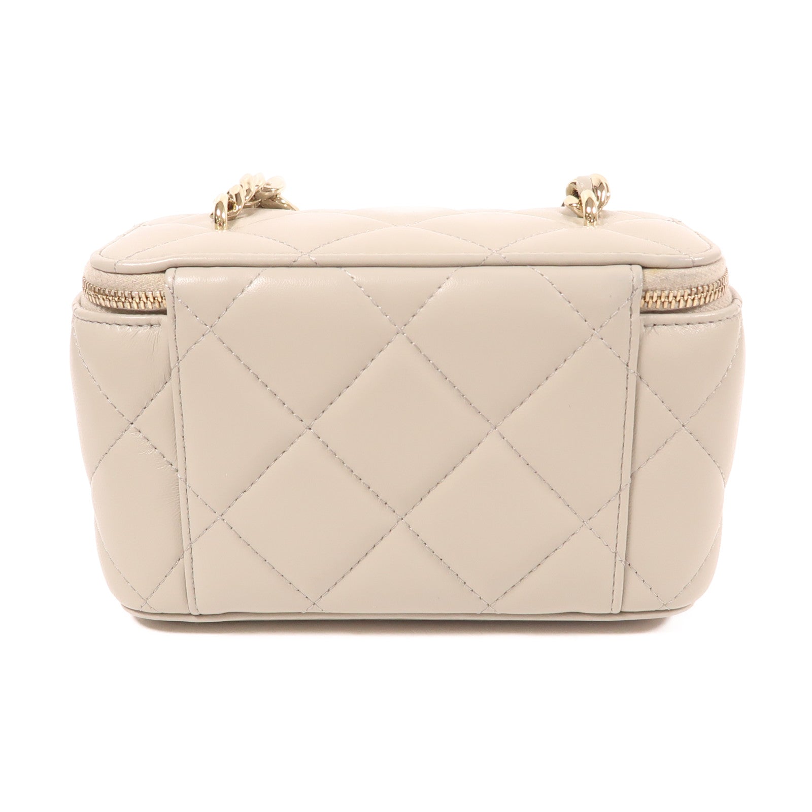 CHANEL【激減優惠】 羊皮皮革Vanity Case金扣鏈帶肩背袋