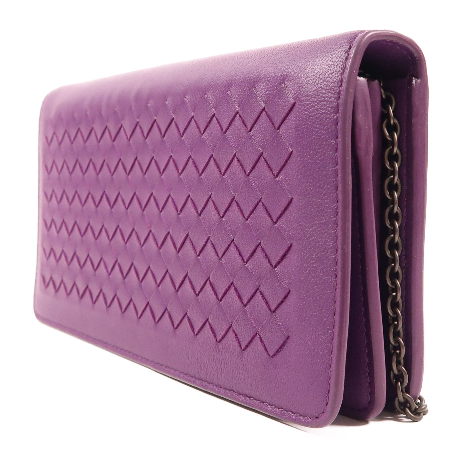 BOTTEGA VENETA 【激減優惠】牛皮皮革Wallet On Chain鏈帶肩背袋