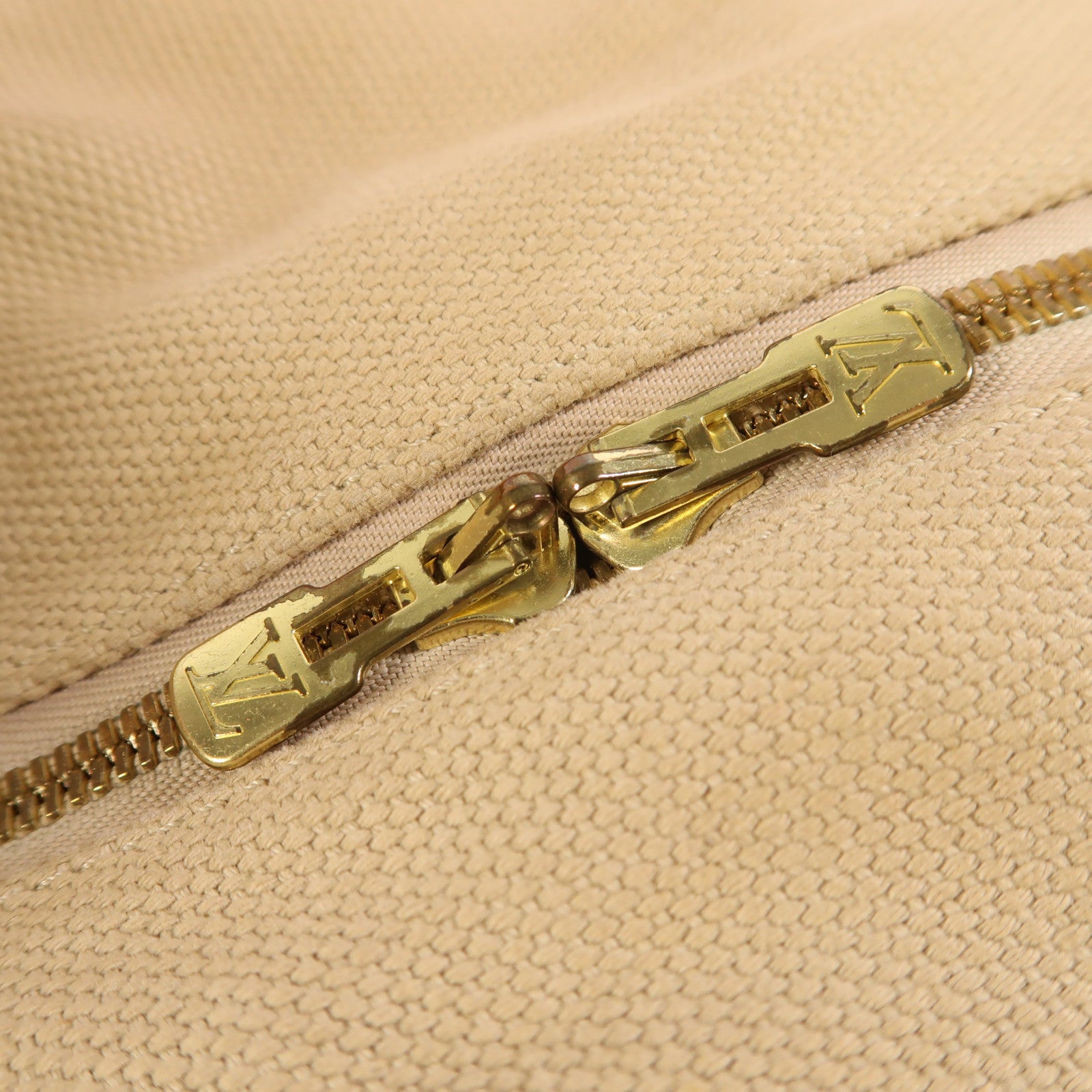 LOUIS VUITTON 帆布Antigua Sac Weekend金扣手挽肩背兩用袋