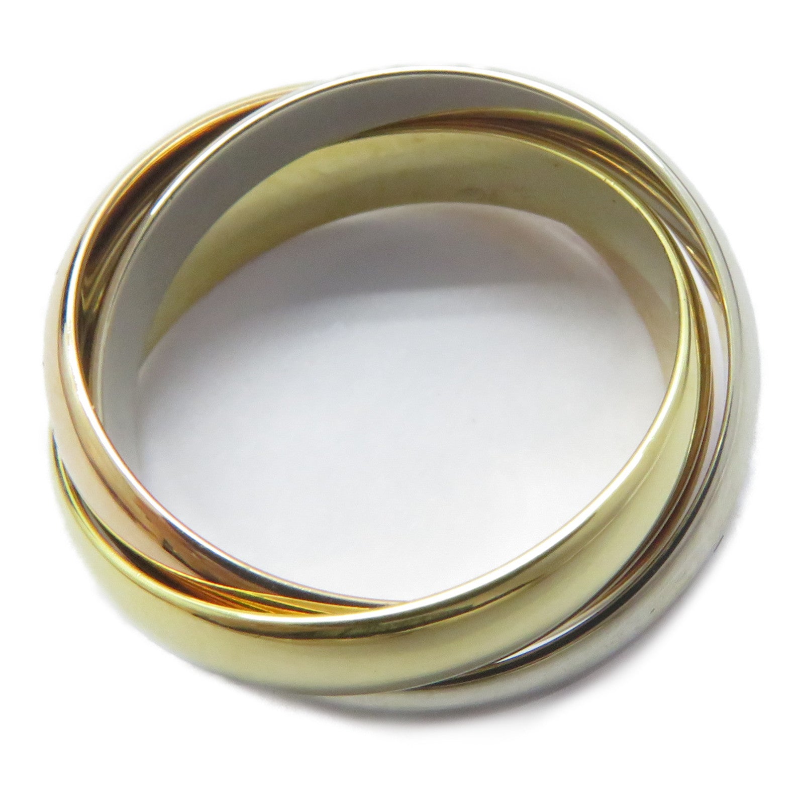 CARTIER 【激減優惠】18K黃金/白金/玫瑰金Trinity戒指Cartier#51/US#6