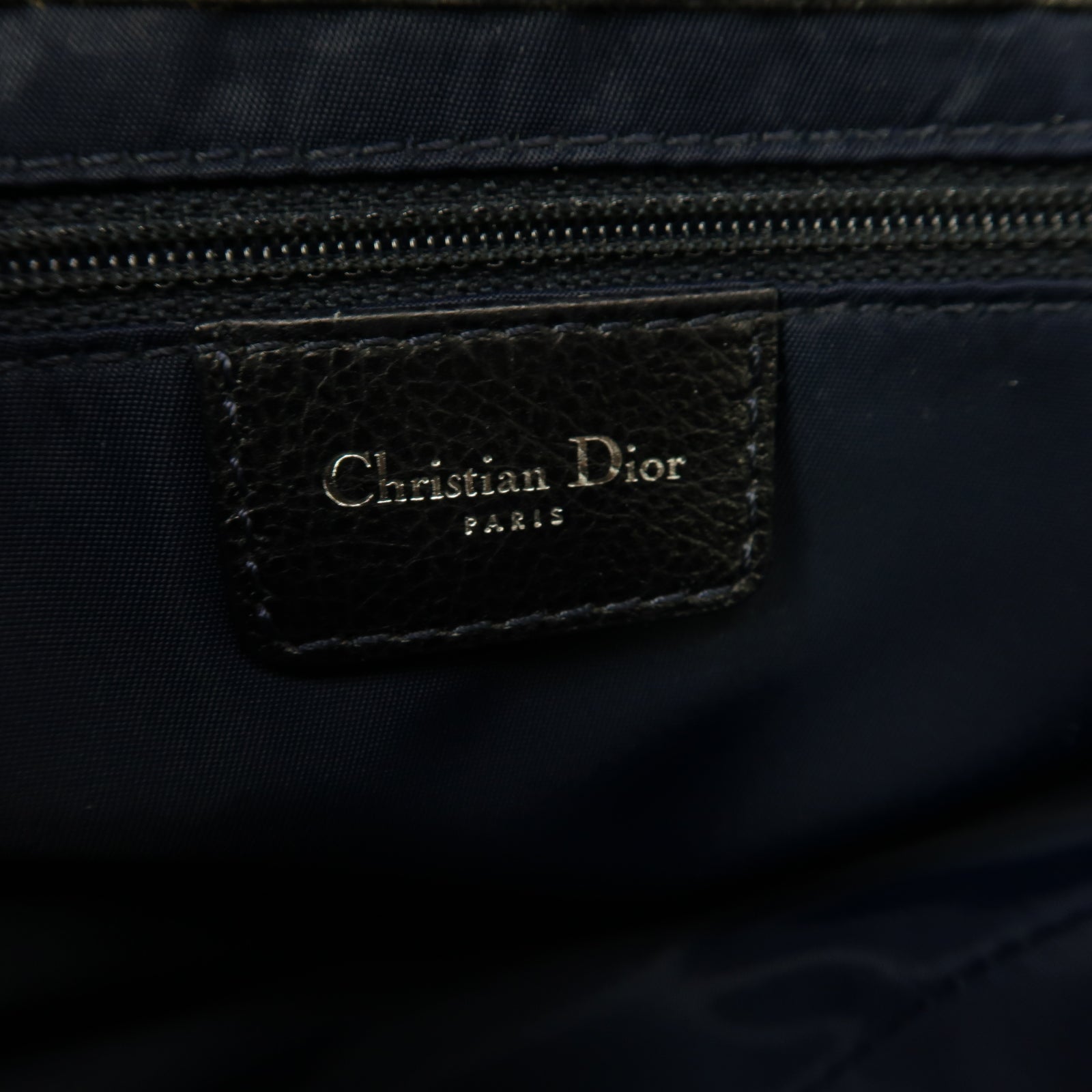 Dior 【激減優惠】牛仔布Saddle銀扣肩背袋深藍色