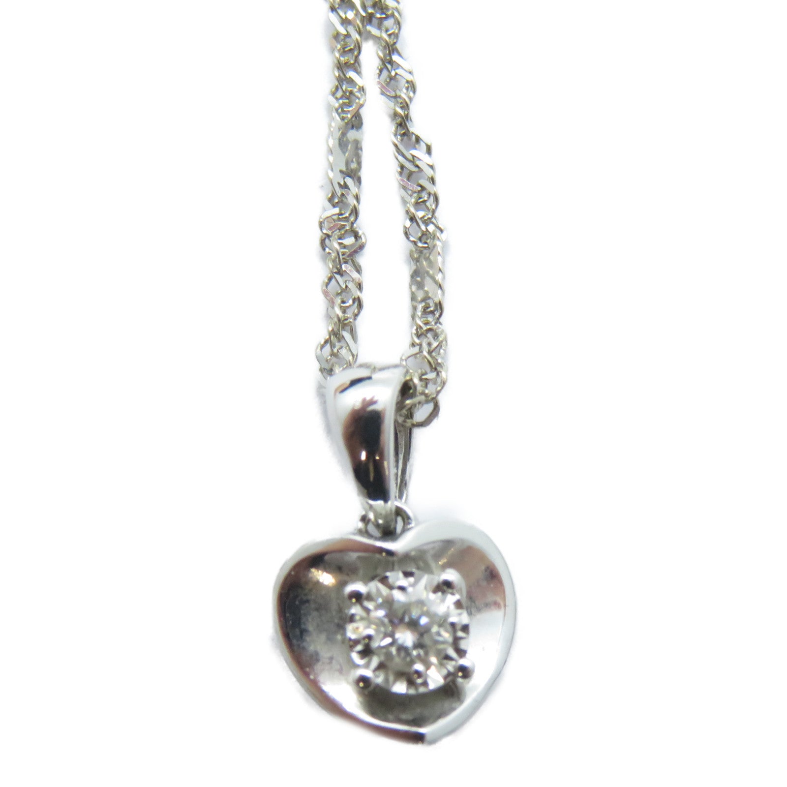 JEWELRY 18K白金Diamond Necklace 0.10ct鑽石項鍊