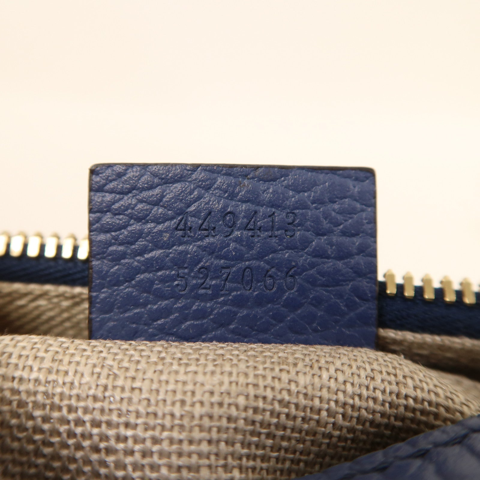 GUCCI GHW Shoulder Bag 449413 GG Canvas Brown Blue