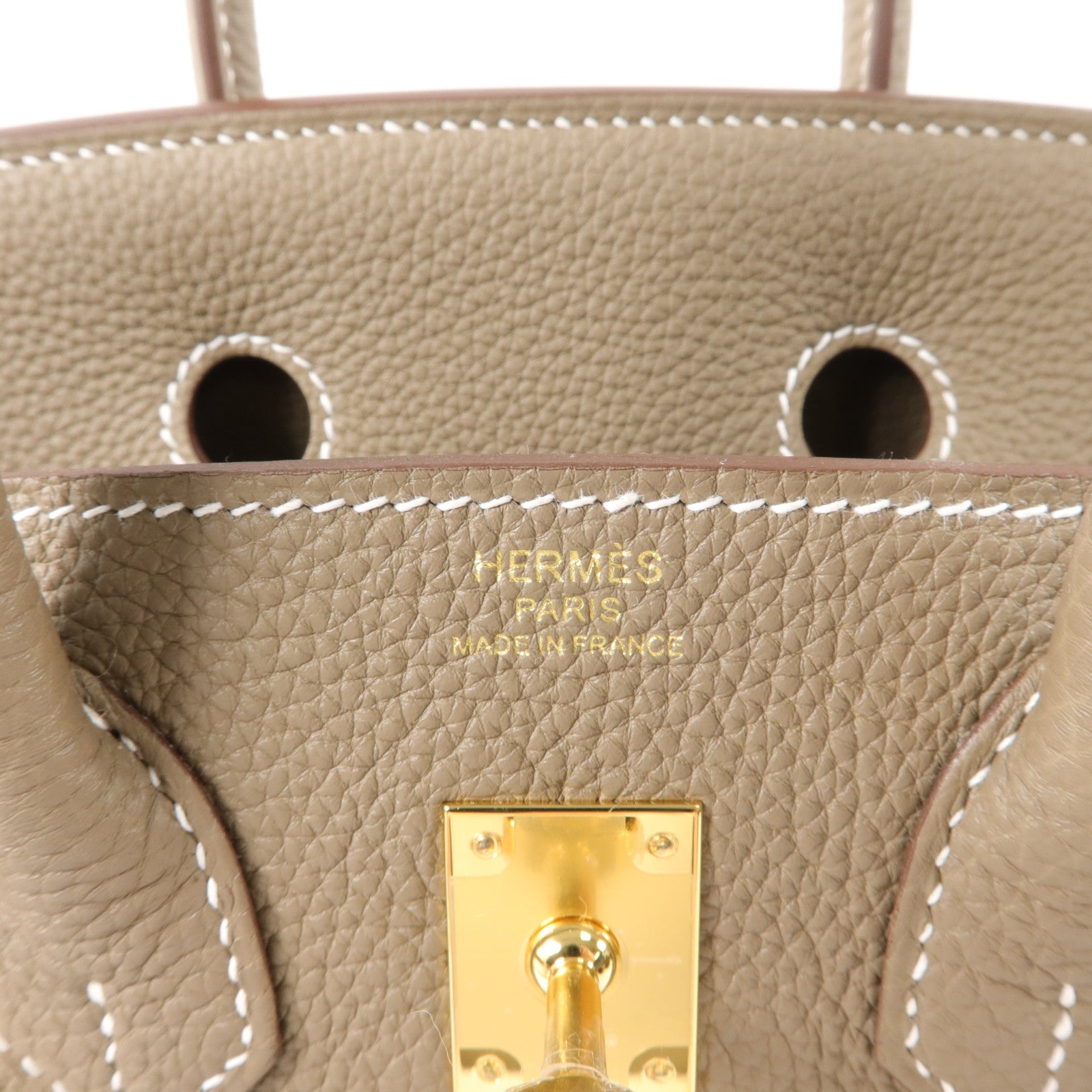 HERMES Togo皮革Birkin 25手挽袋Etoupe