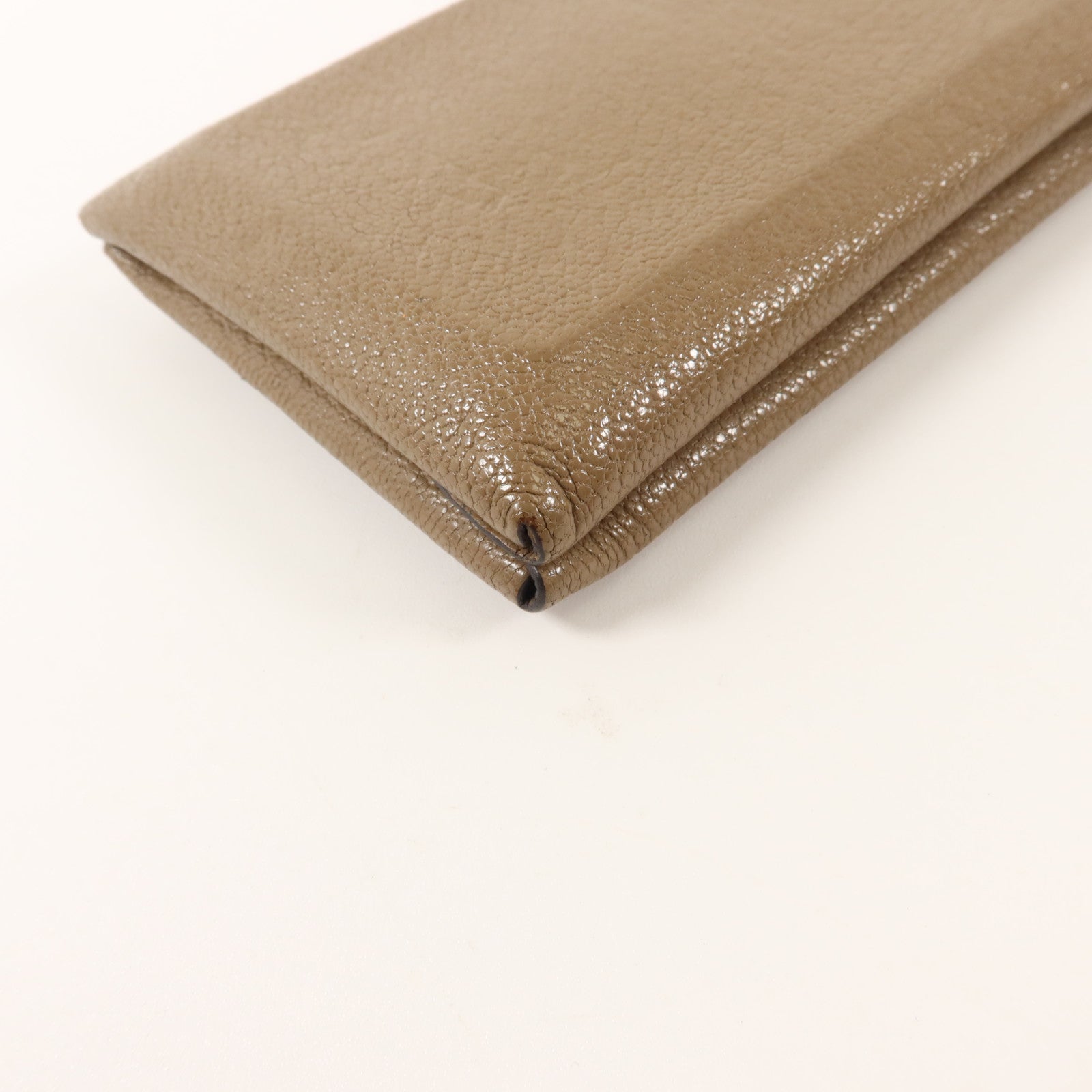 HERMES Chevre皮革Calvi Duo Compact Card Holder卡片套Etoupe