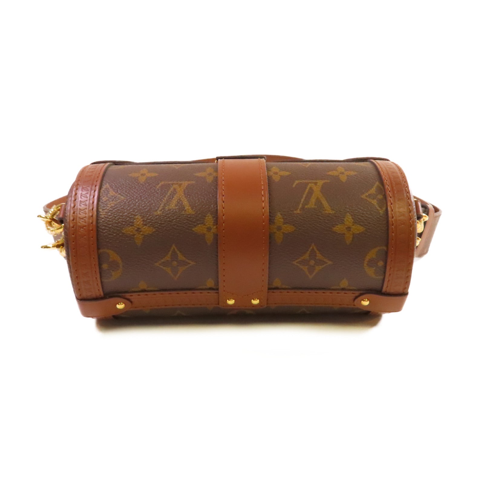 LOUIS VUITTON 【激減優惠】Monogram Papillon Trunk 2Way Shoulder Bag金扣手挽肩背兩用袋啡色