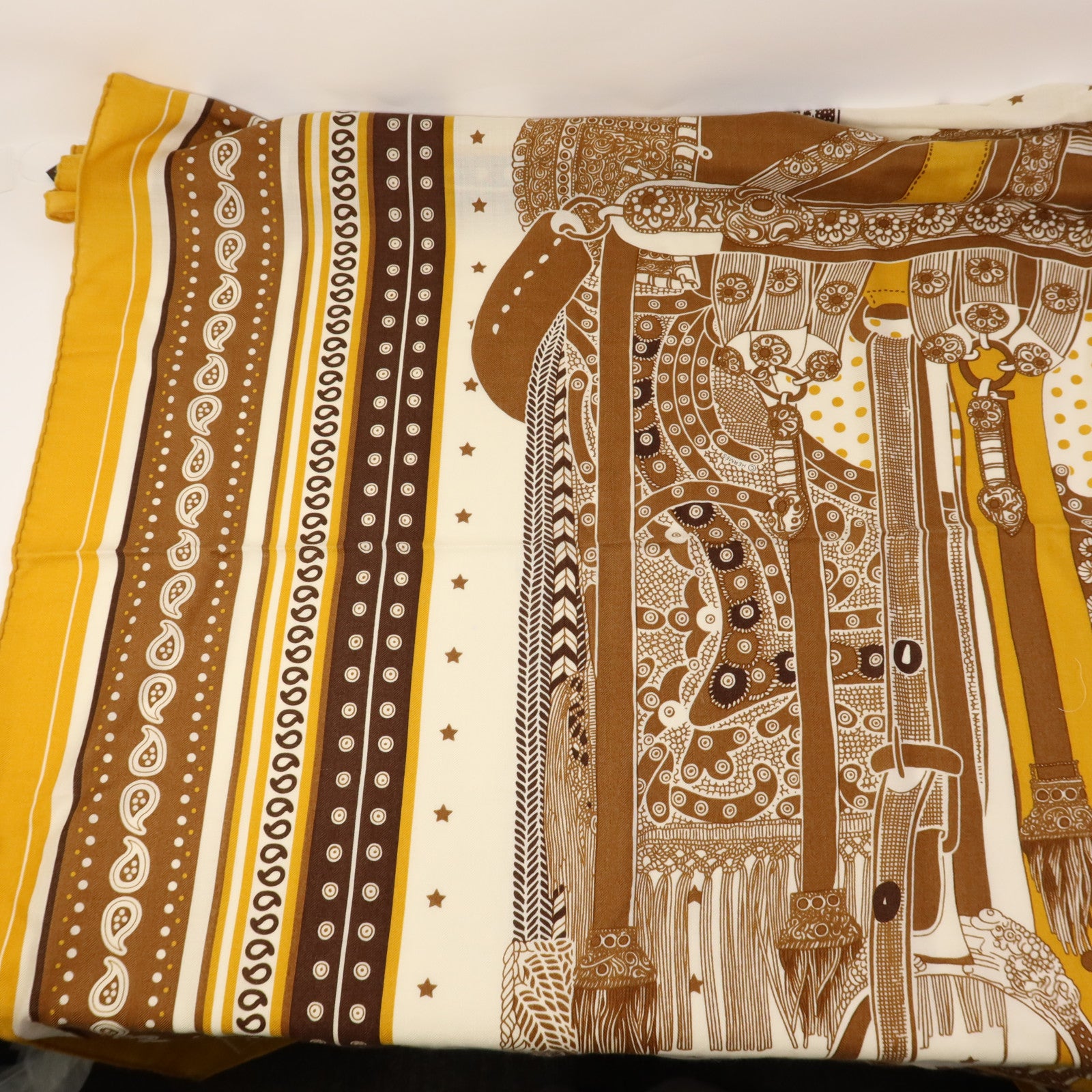 HERMES 羊絨/絲質Scarf 140X140絲巾