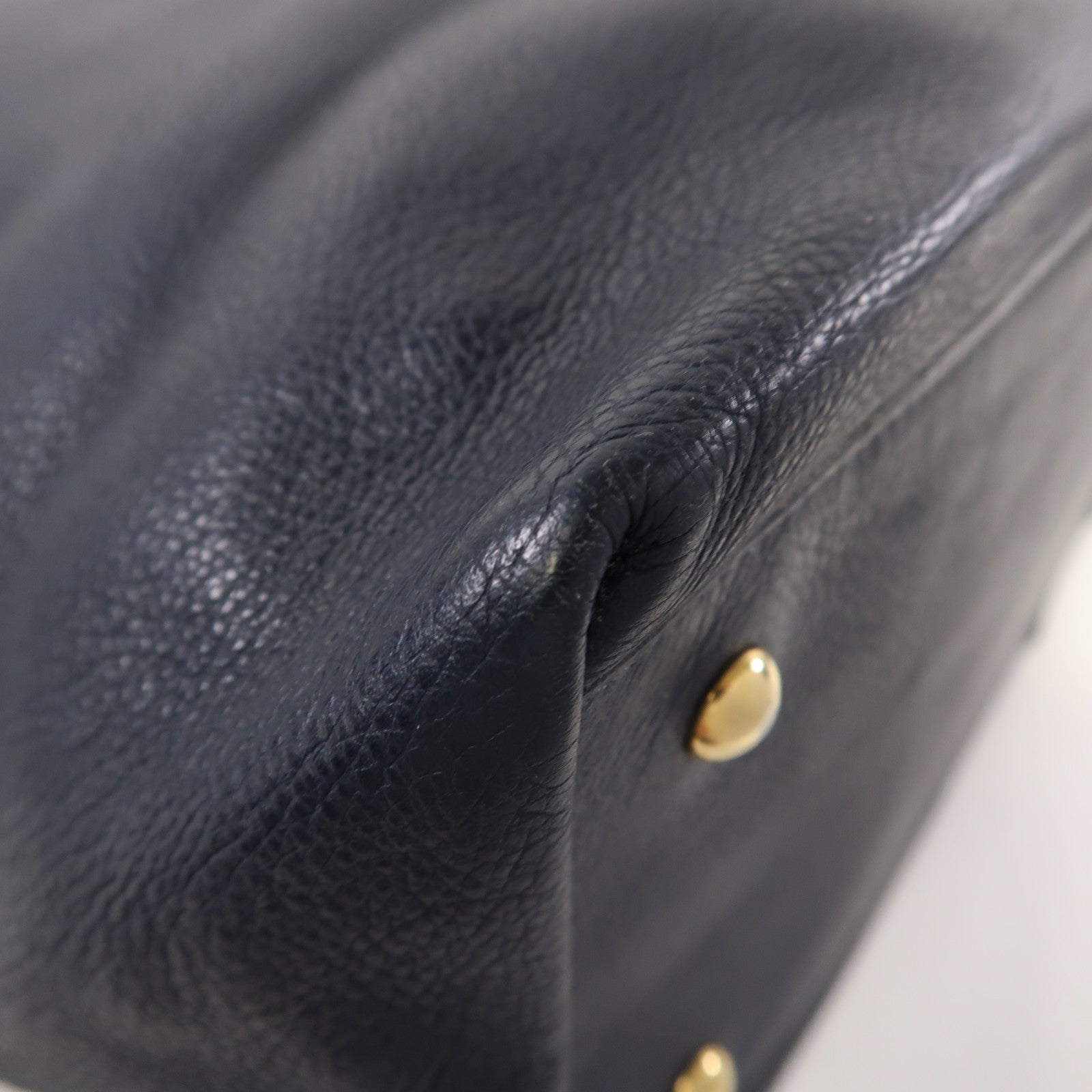 YVES SAINT LAURENT 牛皮皮革Shoulder Bag金扣肩背袋藍色